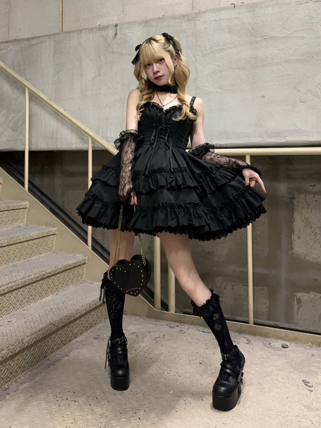 【ATELIER PIERROT】　 Forbidden Prayer Choker Necklace Set  ホワイト/ブラック