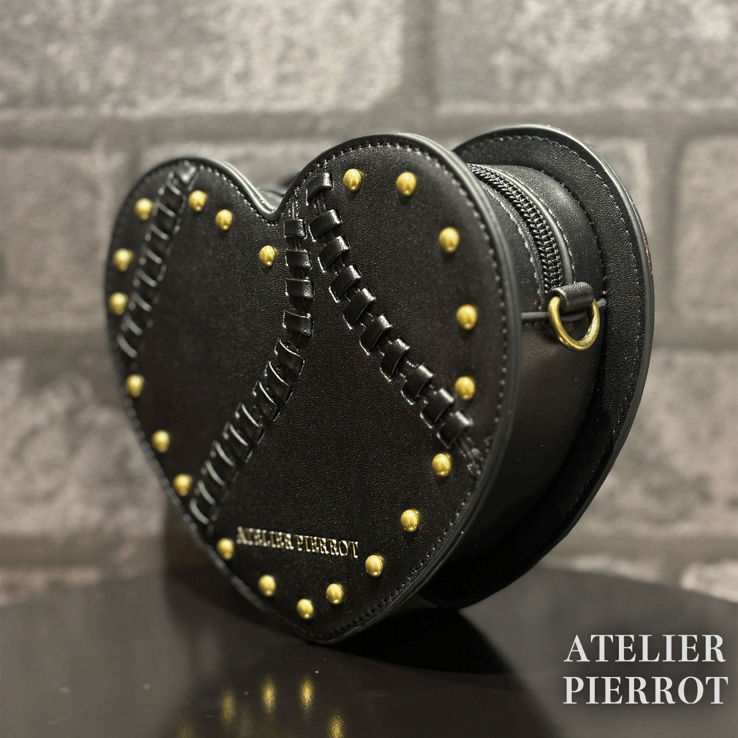 【ATELIER PIERROT】　Mended Heart Shoulder BAG　White/Bordeaux/Black ★Released in mid-February★