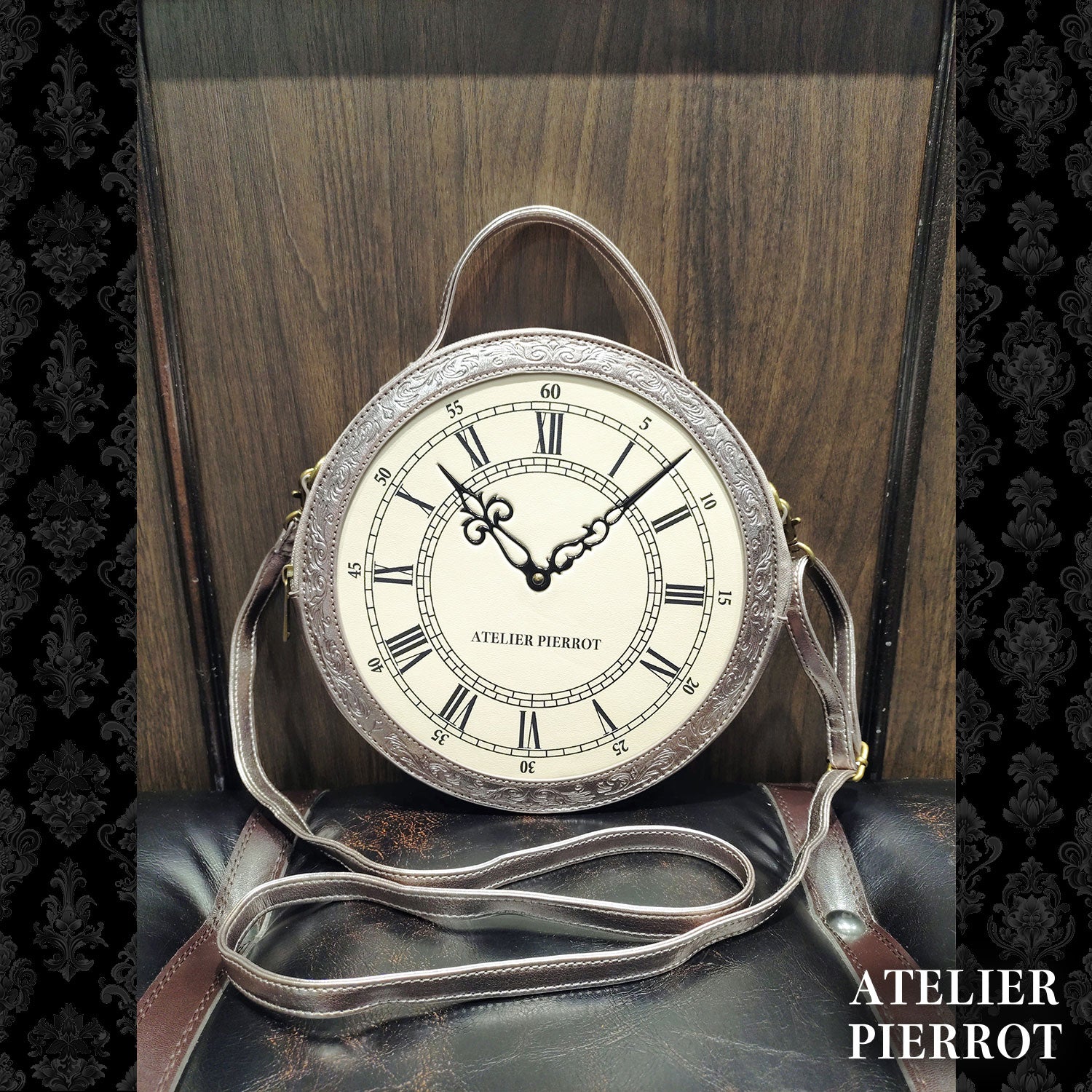 【ATELIER PIERROT】 　★ご予約受付中★ “Aeon” Clock Shoulder Bag　-Gothic Lolita Shoulder Bag- 新色シルバー/ブロンズ/ブラック