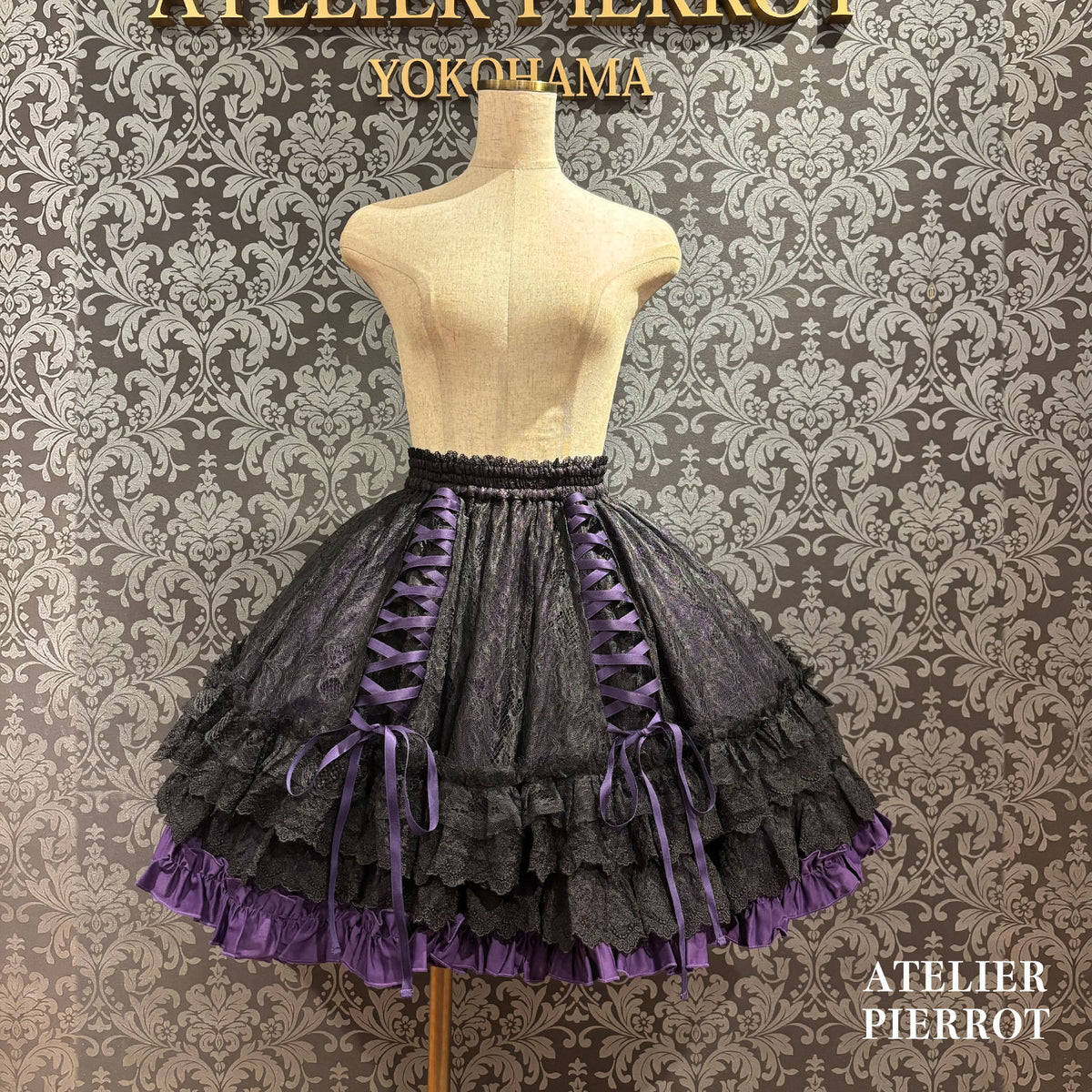 【ATELIER PIERROT】　★现已接受预订★ Lacrimosa 系带裙White/Bordeaux/Purple/Navy/Black