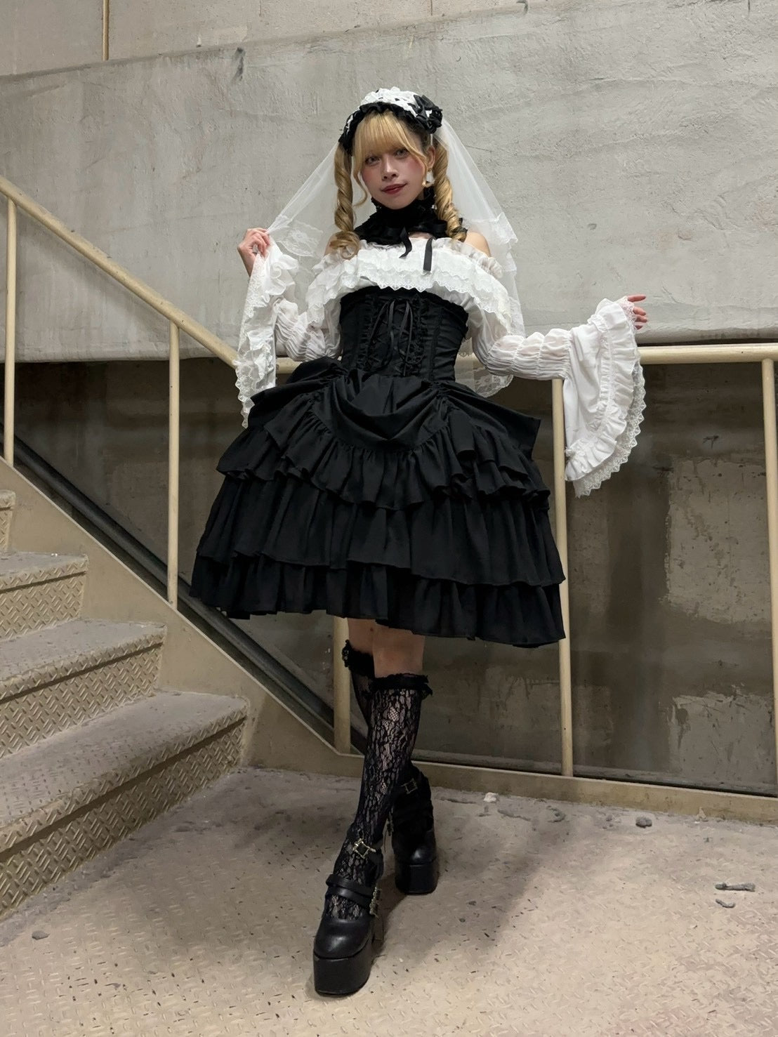 【ATELIER PIERROT】　★ご予約受付中★ Marionette Corset Skirt Set　ストライプ/ブラック