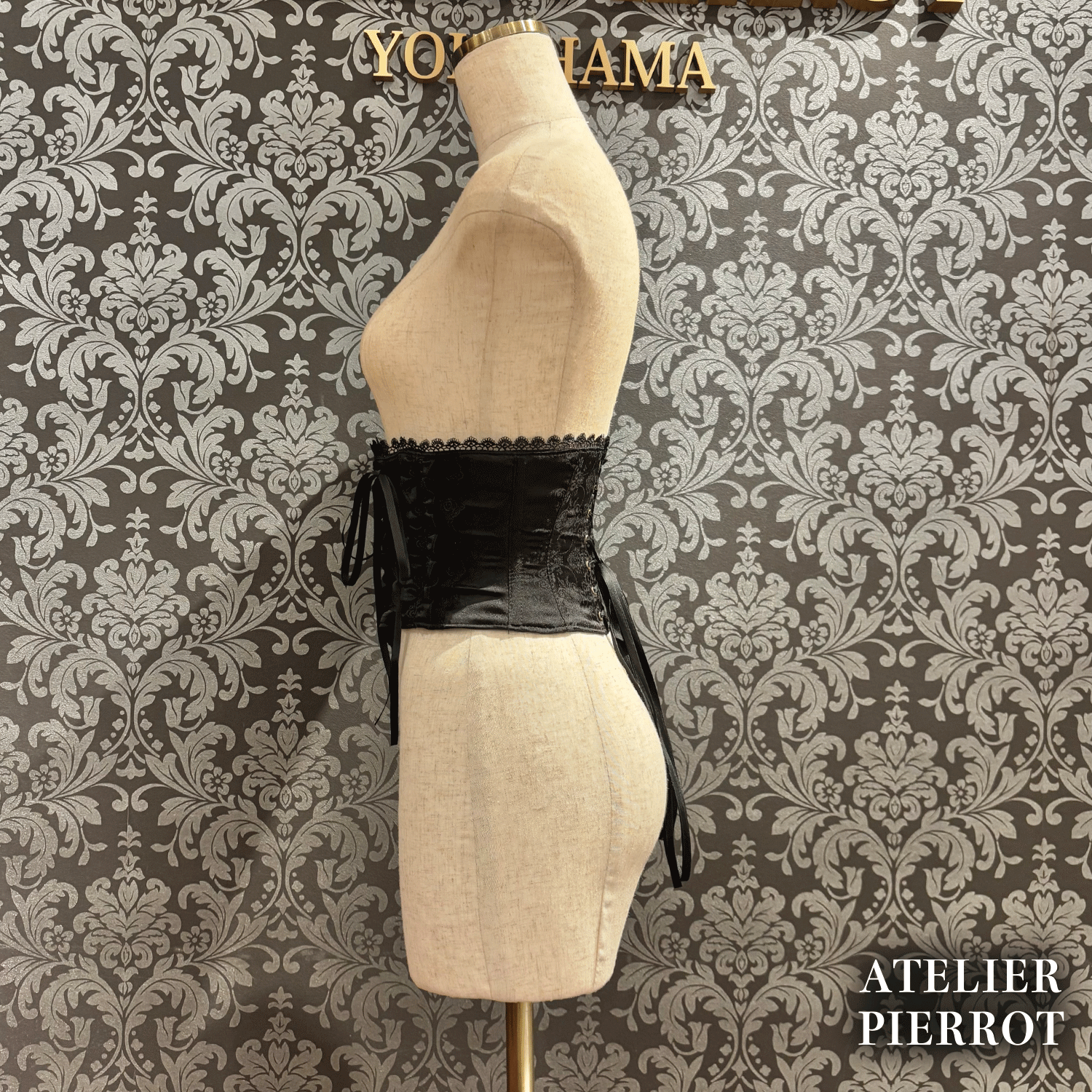 【ATELIER PIERROT】　Thorned Rose Corset　ホワイト/ボルドー/パープル/ネイビー/ブラック×ホワイト/ブラック　★11月中旬〜下旬発売★