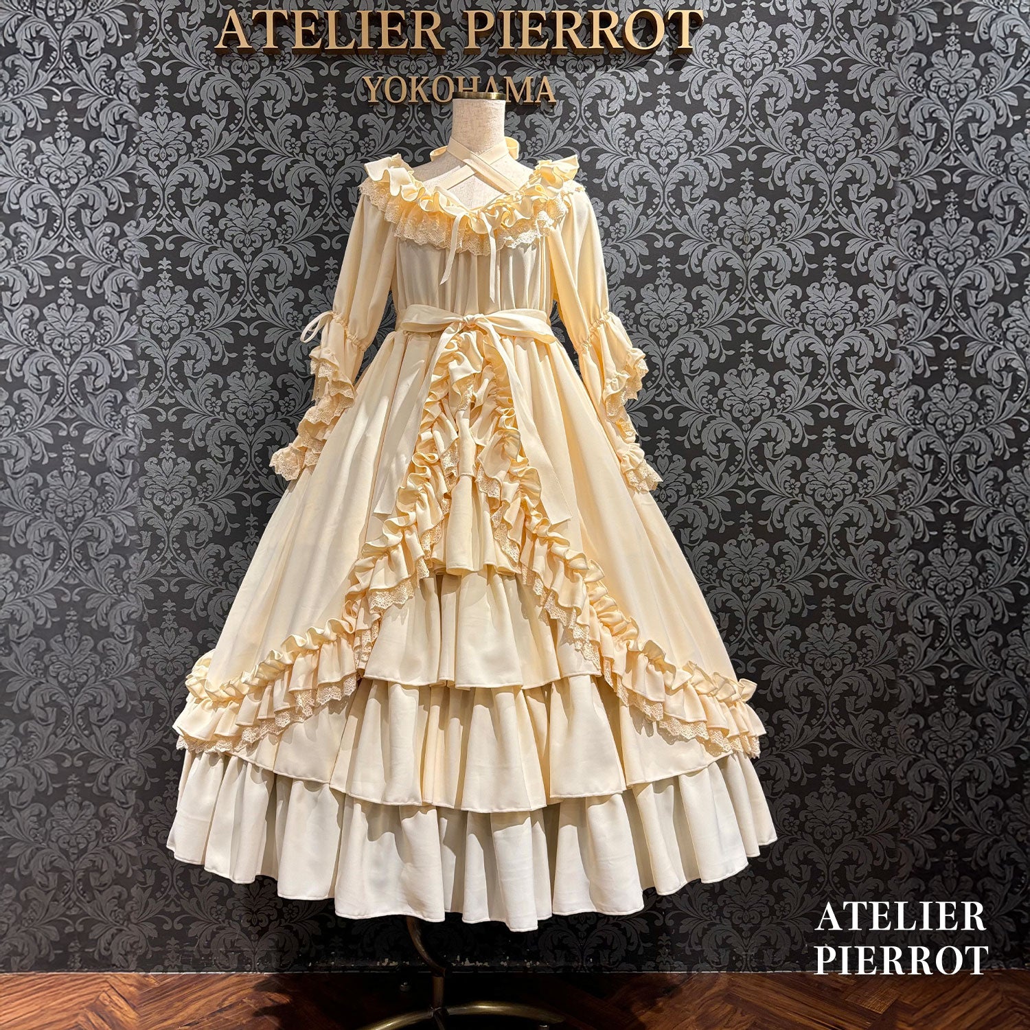 【ATELIER PIERROT】 ★Ahora aceptando reservas★Vestido Nocturno NegroWhite/Marfil/Purple/Navy/Black