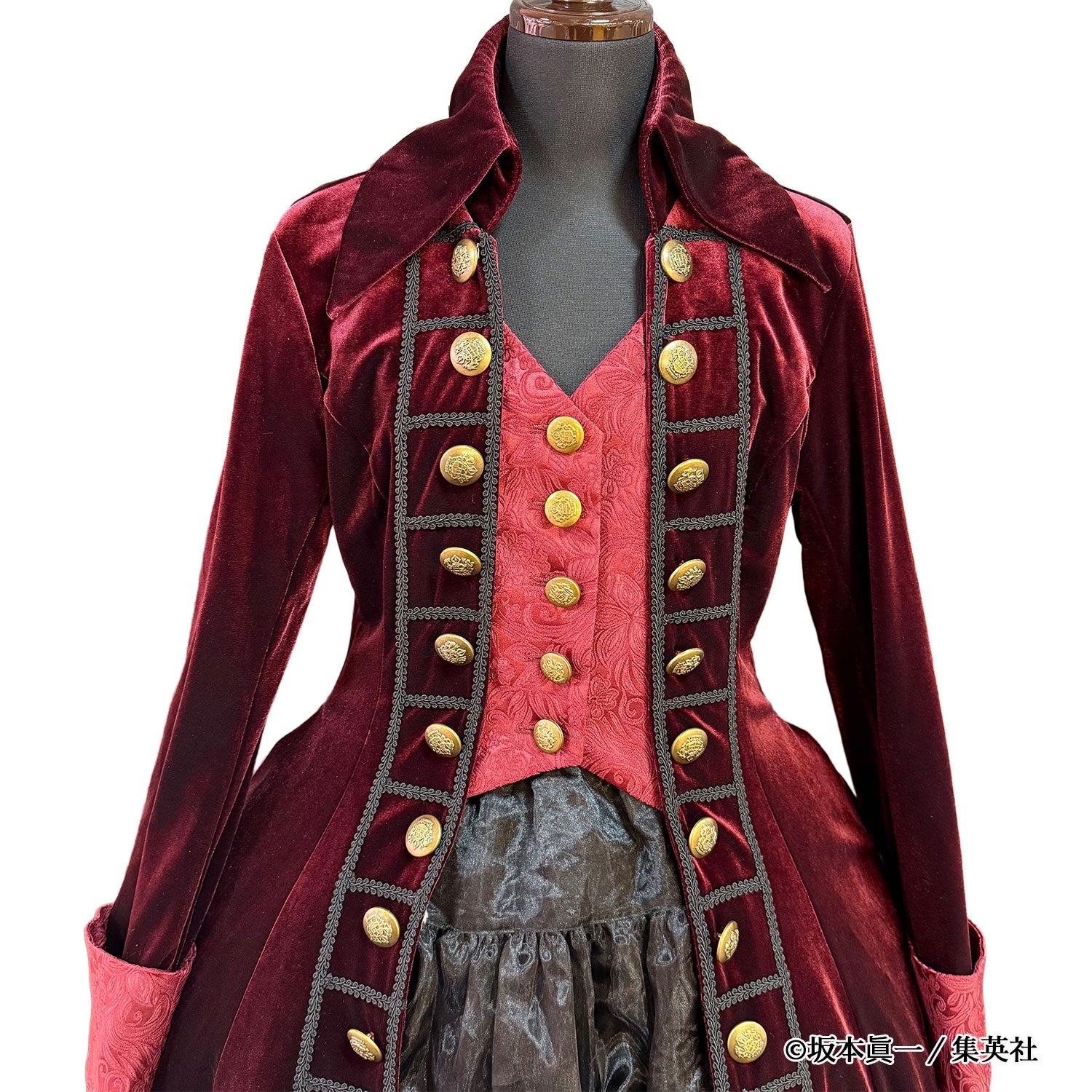 【ATELIER PIERROT】　「 イノサン 」 ロングジャケット　赤 ( 刺繍あり ) /青( 刺繍なし ) /黒 ( 刺繍なし ) 　