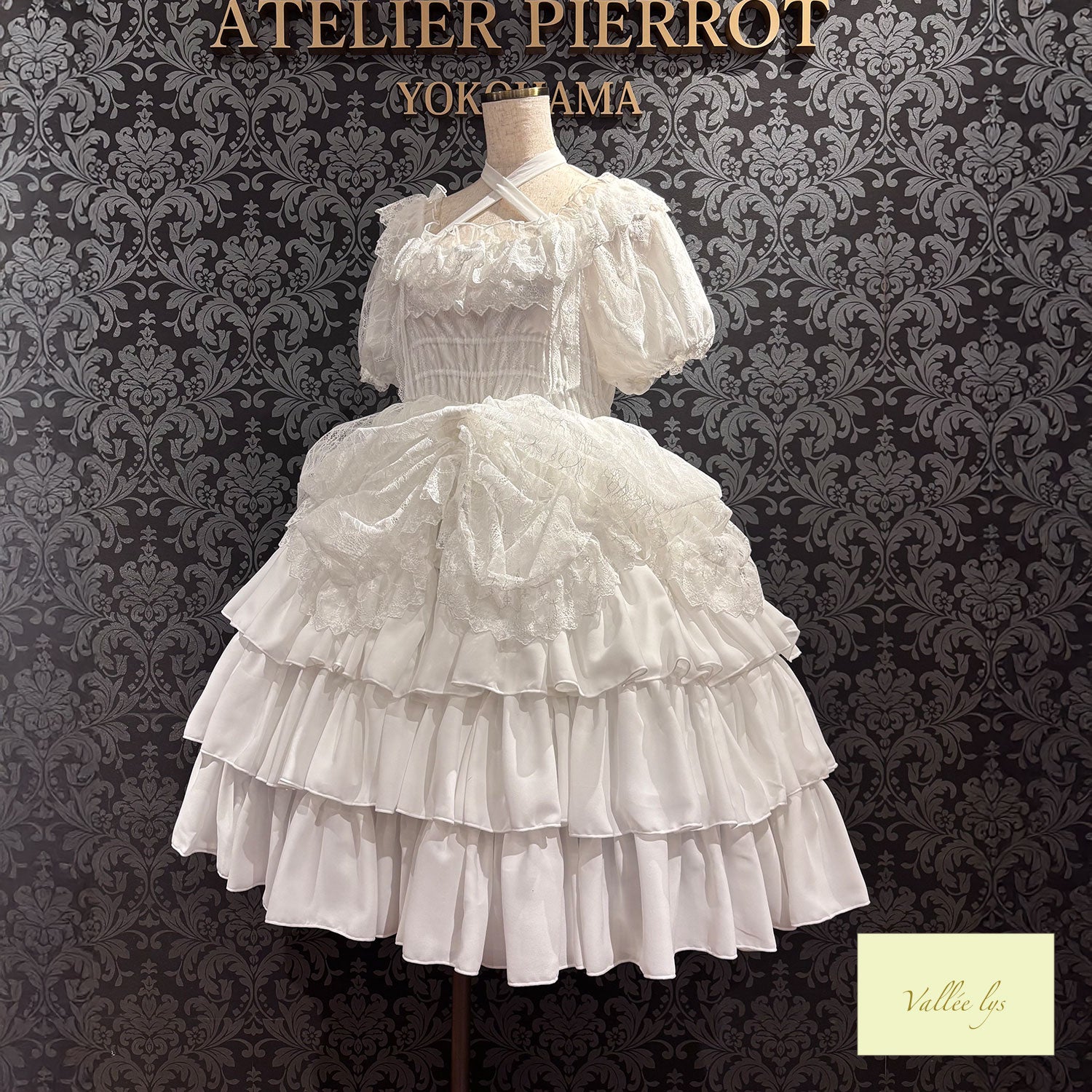 [Vallée lys] Valée Mellow Melody Dress new colorWhite/Bordeaux×Black/Navy×Black/New colorPurple×Black/Black×White/Black