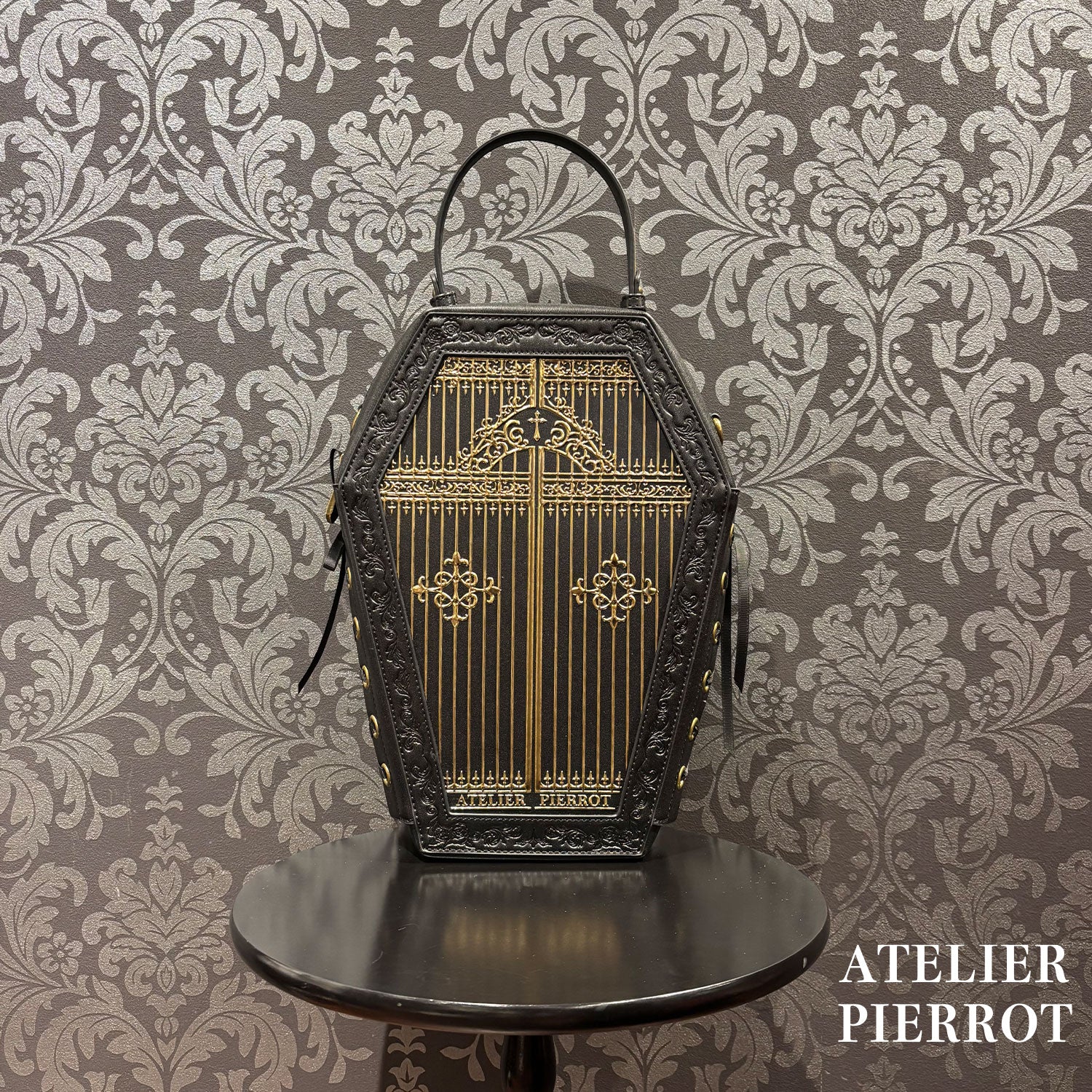 【ATELIER PIERROT】Iron Gate Coffin Bag　ボルドー×ゴールド/ネイビー×シルバー/ブラック×ゴールド