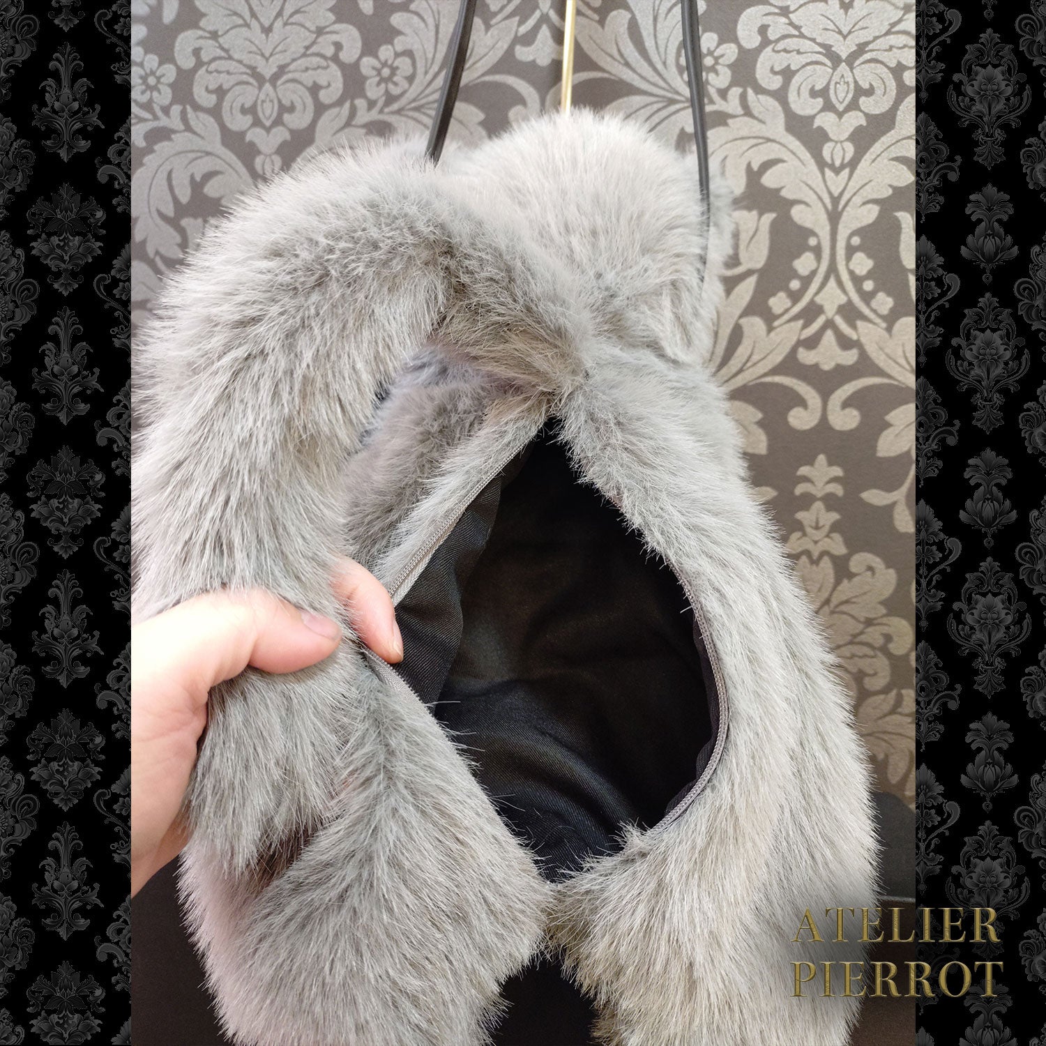 【ATELIER PIERROT】　Noir Neko Shoulder Bag　ホワイト/グレー/ブラック ★3月上旬～中旬入荷予定★