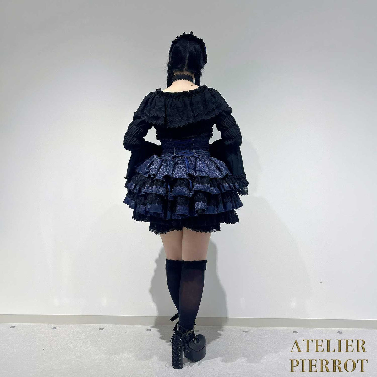 【ATELIER PIERROT】　Royal Nocturne Mini Corset Skirt　ホワイト/ピンク/ワイン/グリーン/ネイビー/ブラック