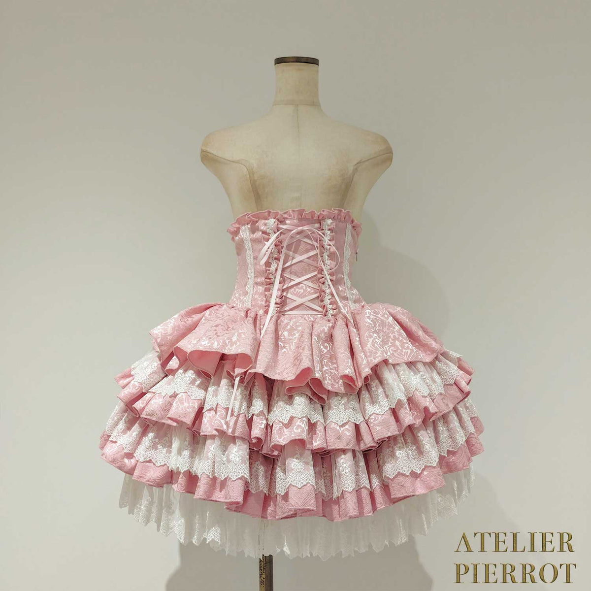 【ATELIER PIERROT】　Royal Nocturne Mini Corset Skirt　ホワイト/ピンク/ワイン/グリーン/ネイビー/ブラック