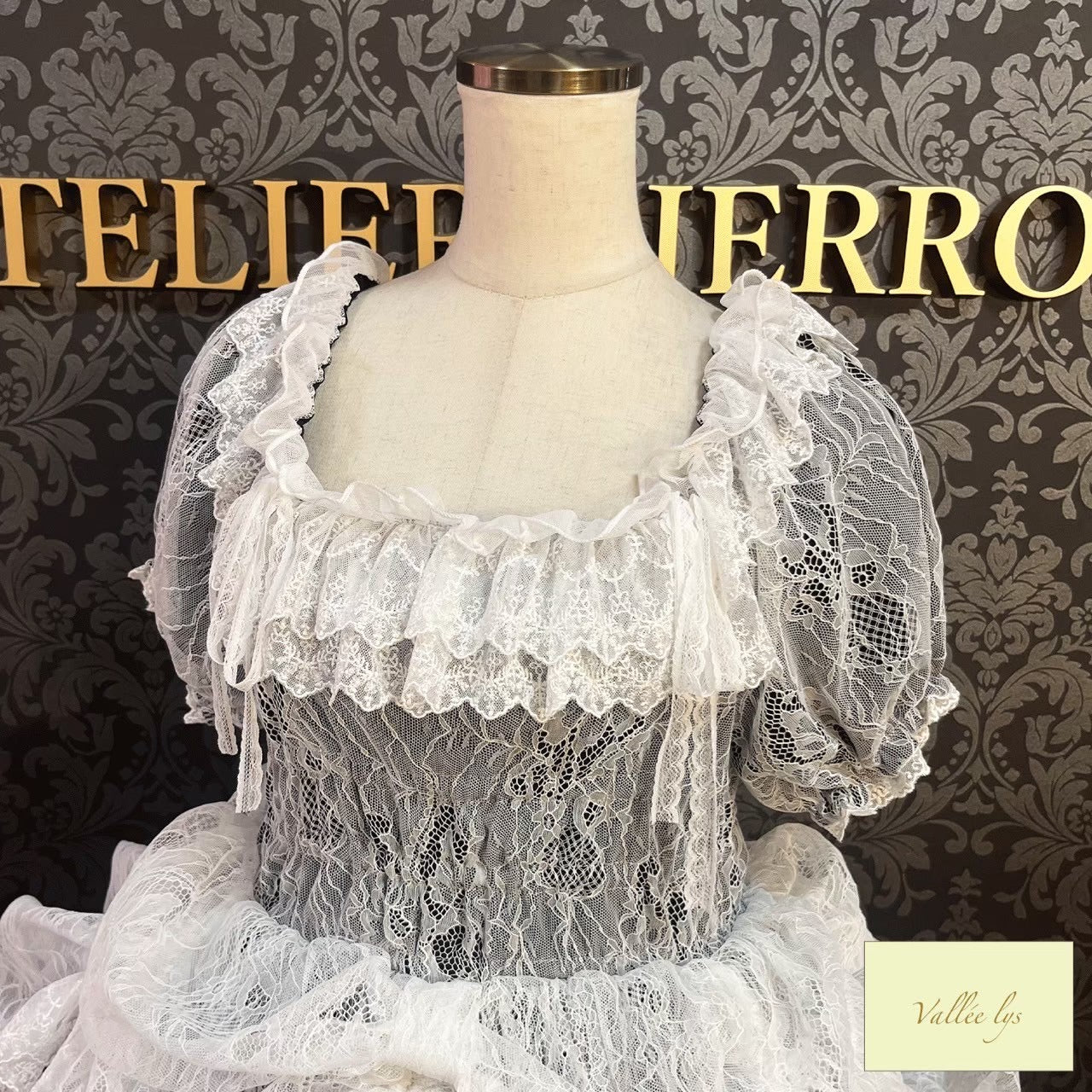 [Vallée lys] Valée Mellow Melody Dress new colorWhite/Bordeaux×Black/Navy×Black/New colorPurple×Black/Black×White/Black