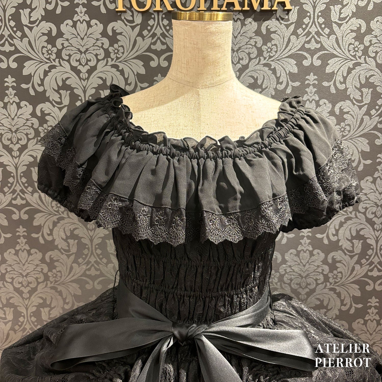 【ATELIER PIERROT】　Ruined Castle Dress　New colorWhite/Bordeaux/New colorPurple/Navy/White×Black/Black　