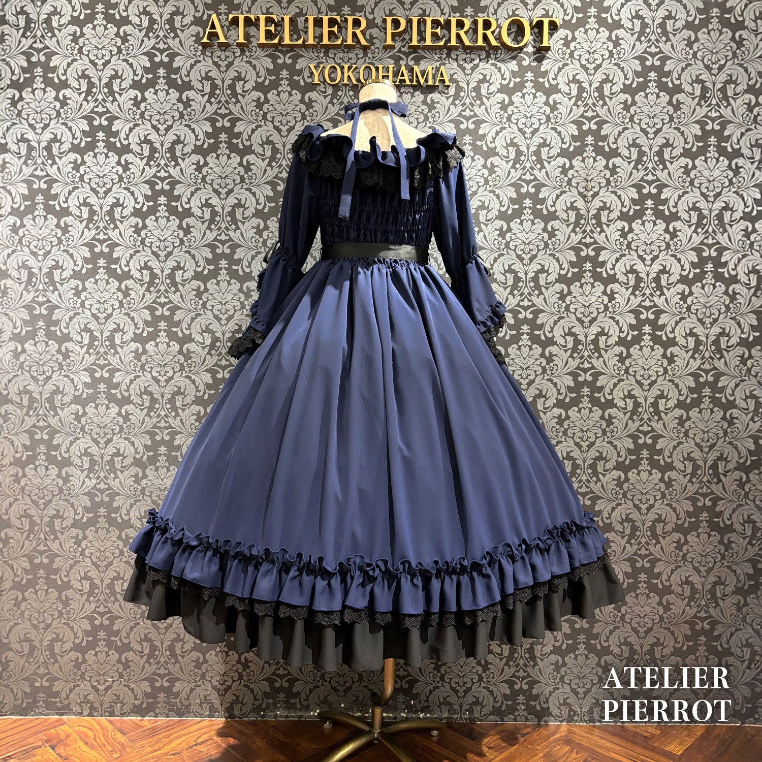 【ATELIER PIERROT】 ★Ahora aceptando reservas★Vestido Nocturno NegroWhite/Marfil/Purple/Navy/Black