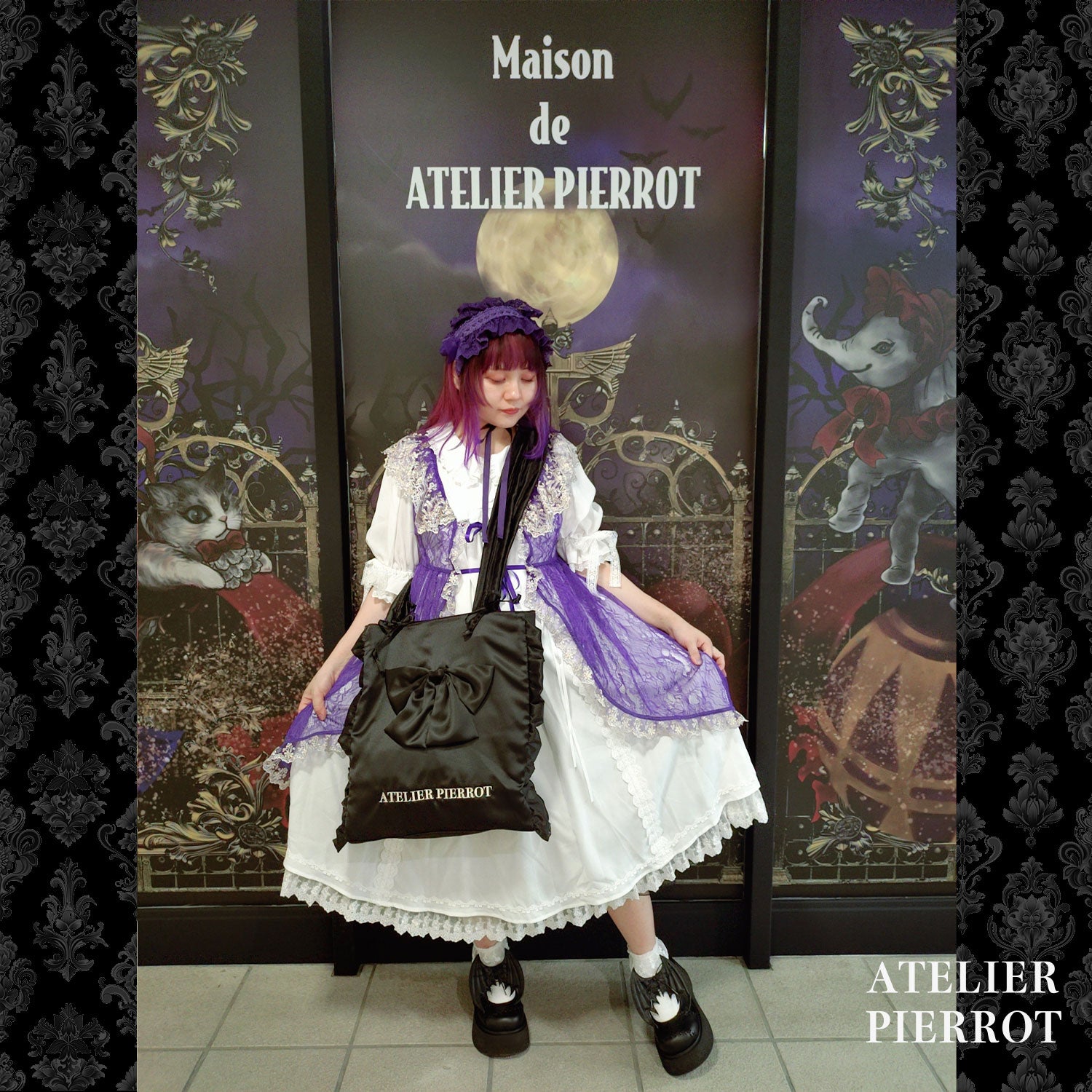 【ATELIER PIERROT】 Bordeaux/Black