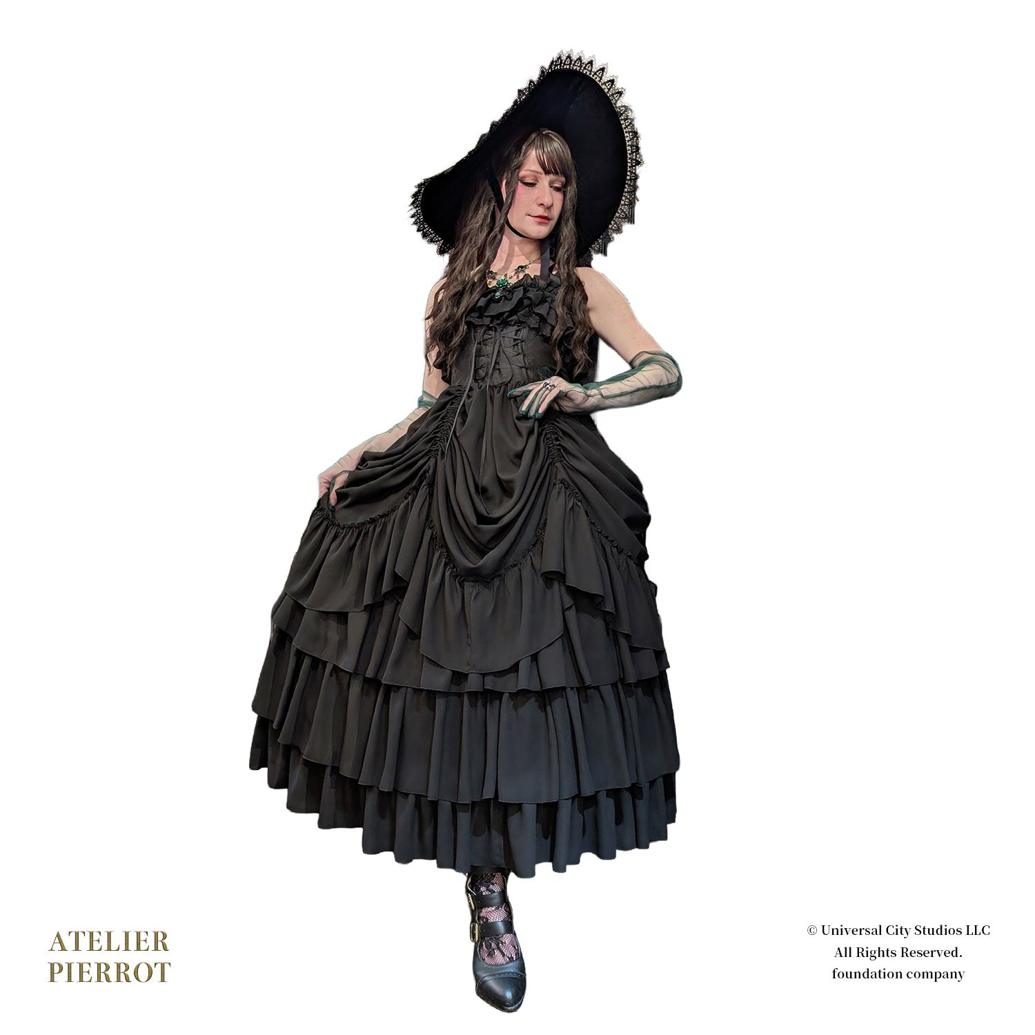 【ATELIER PIERROT] WICKED/Elphaba's Long Bustle JSK Noir x Vert/Noir x Noir