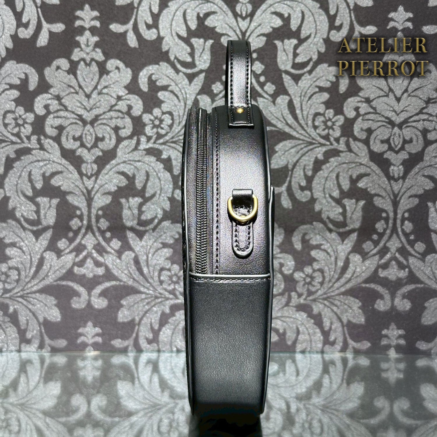 【ATELIER PIERROT】“Aeon” Clock Shoulder Bag　ブロンズ/ブラック