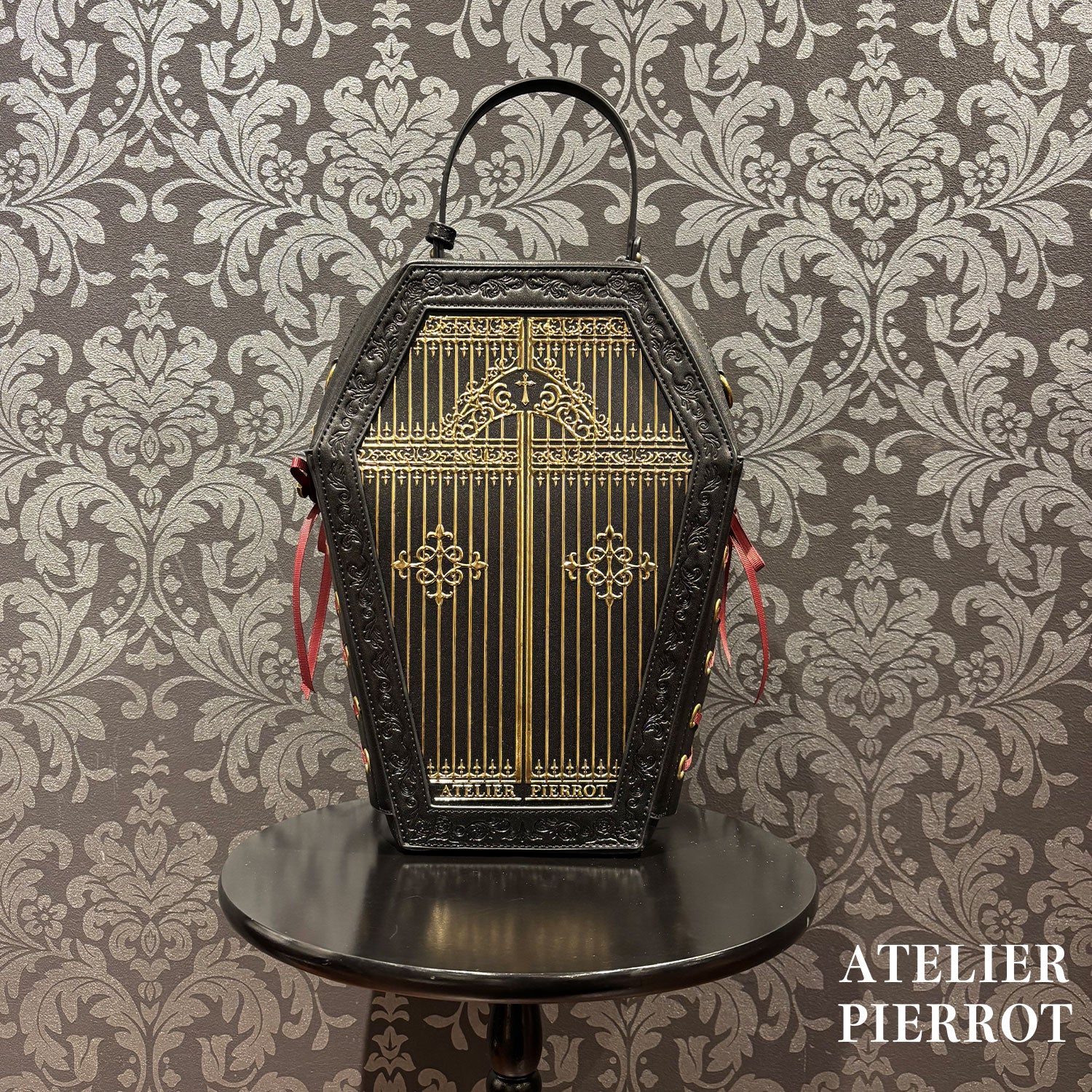 【ATELIER PIERROT】Iron Gate Coffin Bag　ボルドー×ゴールド/ネイビー×シルバー/ブラック×ゴールド