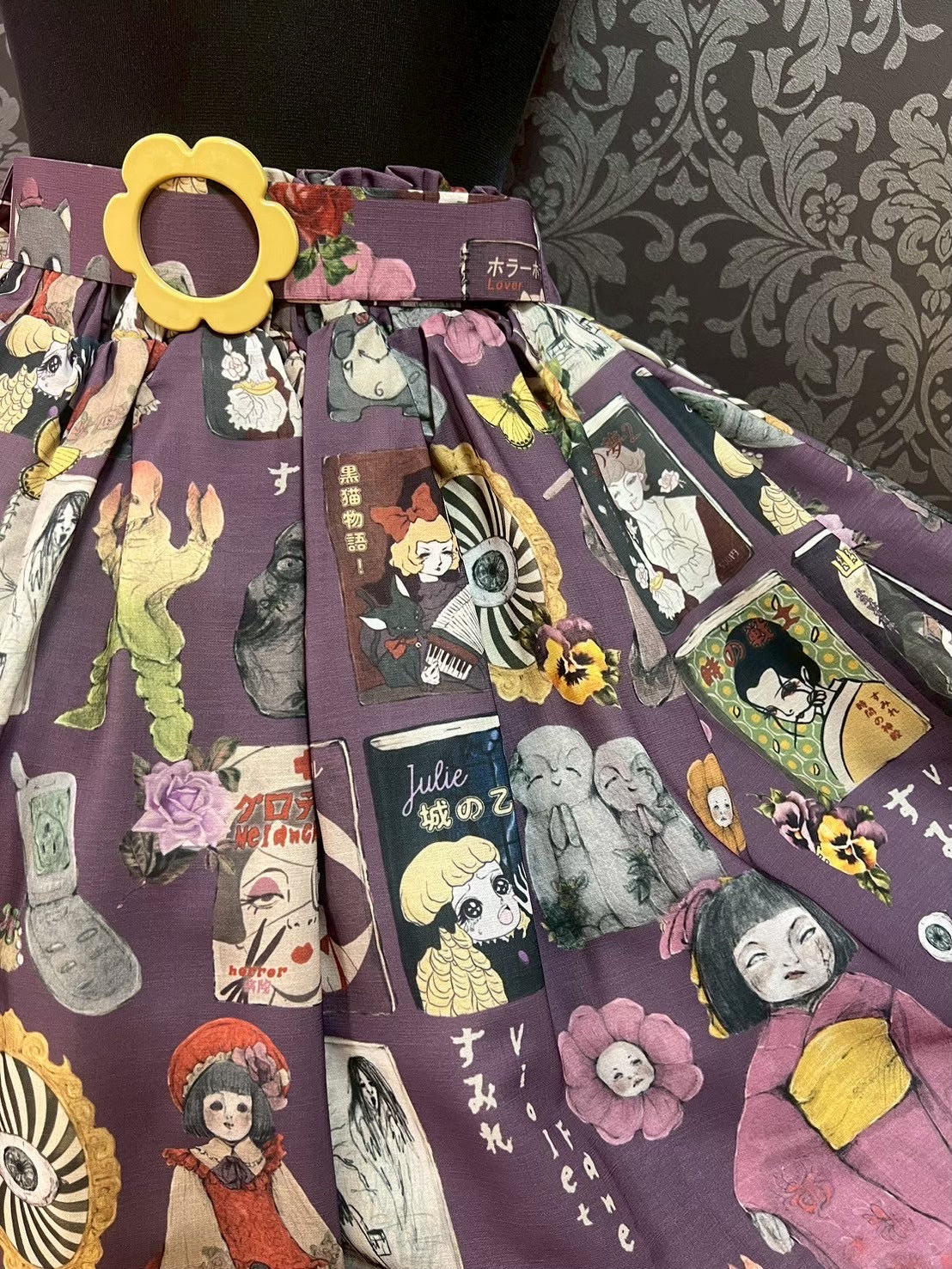 [Violet Fane] Grotesque Polkadot jumper skirtBlack×White★Winter sale until February 23rd★