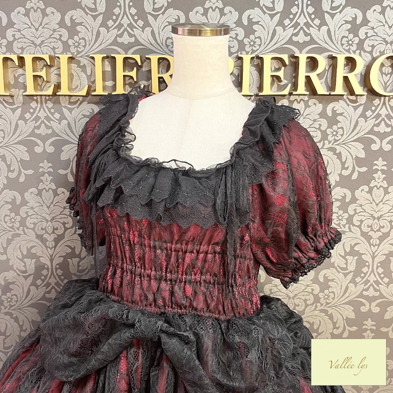 [Vallée lys] Valée Mellow Melody Dress new colorWhite/Bordeaux×Black/Navy×Black/New colorPurple×Black/Black×White/Black