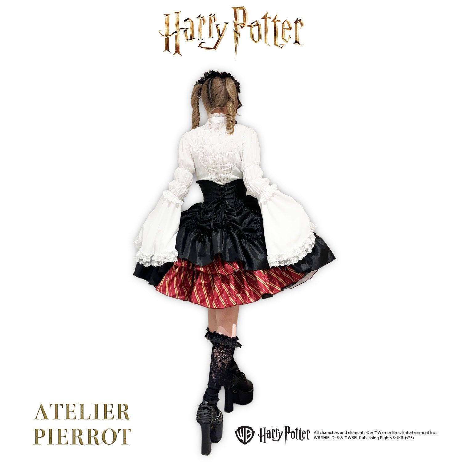 【ATELIER PIERROT】　Harry Potter ハリーポッター/編み上げヘッドドレス　グリフィンドール/スリザリン/ハッフルパフ/レイブンクロー