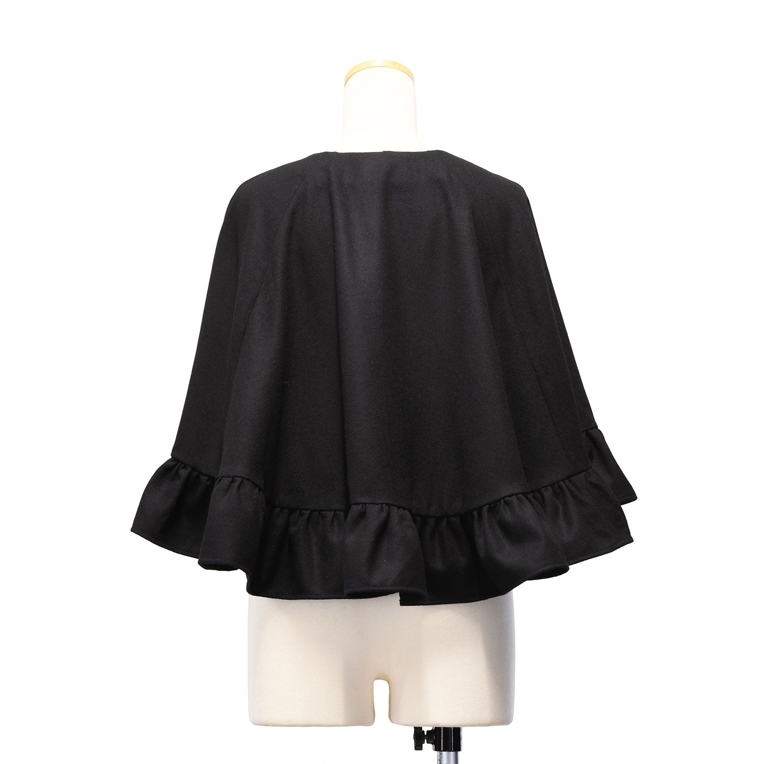 【Sheglit】シェグリット　●予約●"Gretel"ショートケープコート　ボルドー/ブラック　Mサイズ/Lサイズ