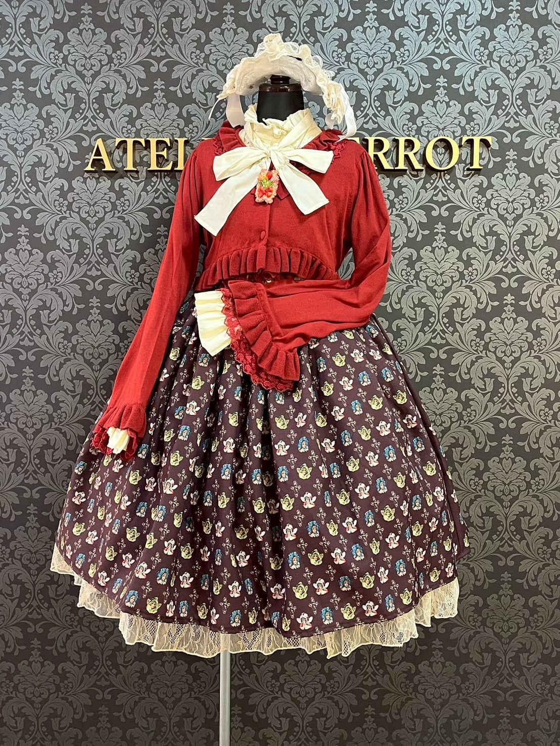 [MORUN × MUUNA STOIK] Moll Moon Moonast Ic FAIRY GIRLS Skirt Pink/Bordeaux/Blue/Black