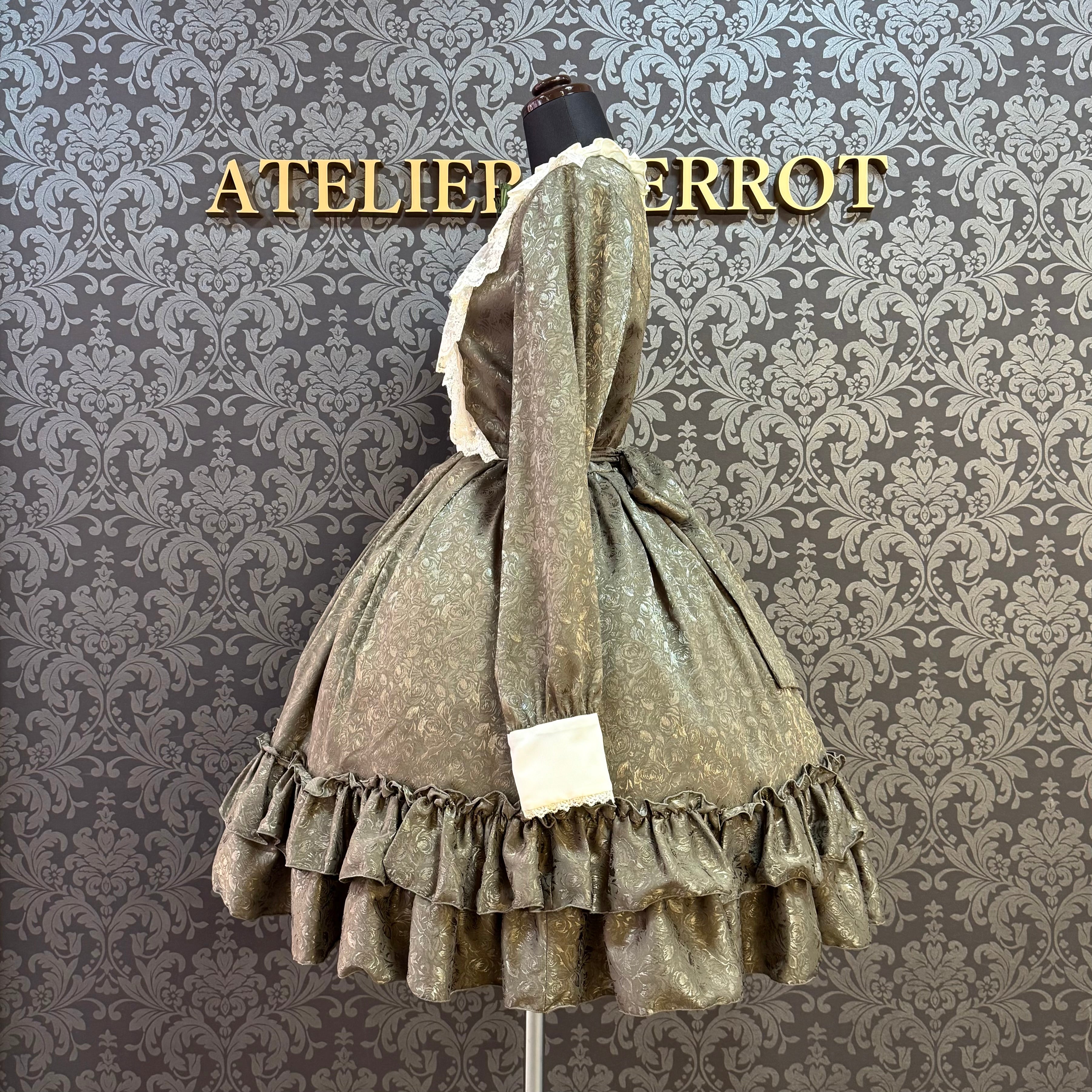 [Pina Sweet Collection] Pina Sweet Collection Rose Jacquard Robe Gris clair (nouvelle couleur) / saxophone / marine / vin / noir x blanc / noir x noir