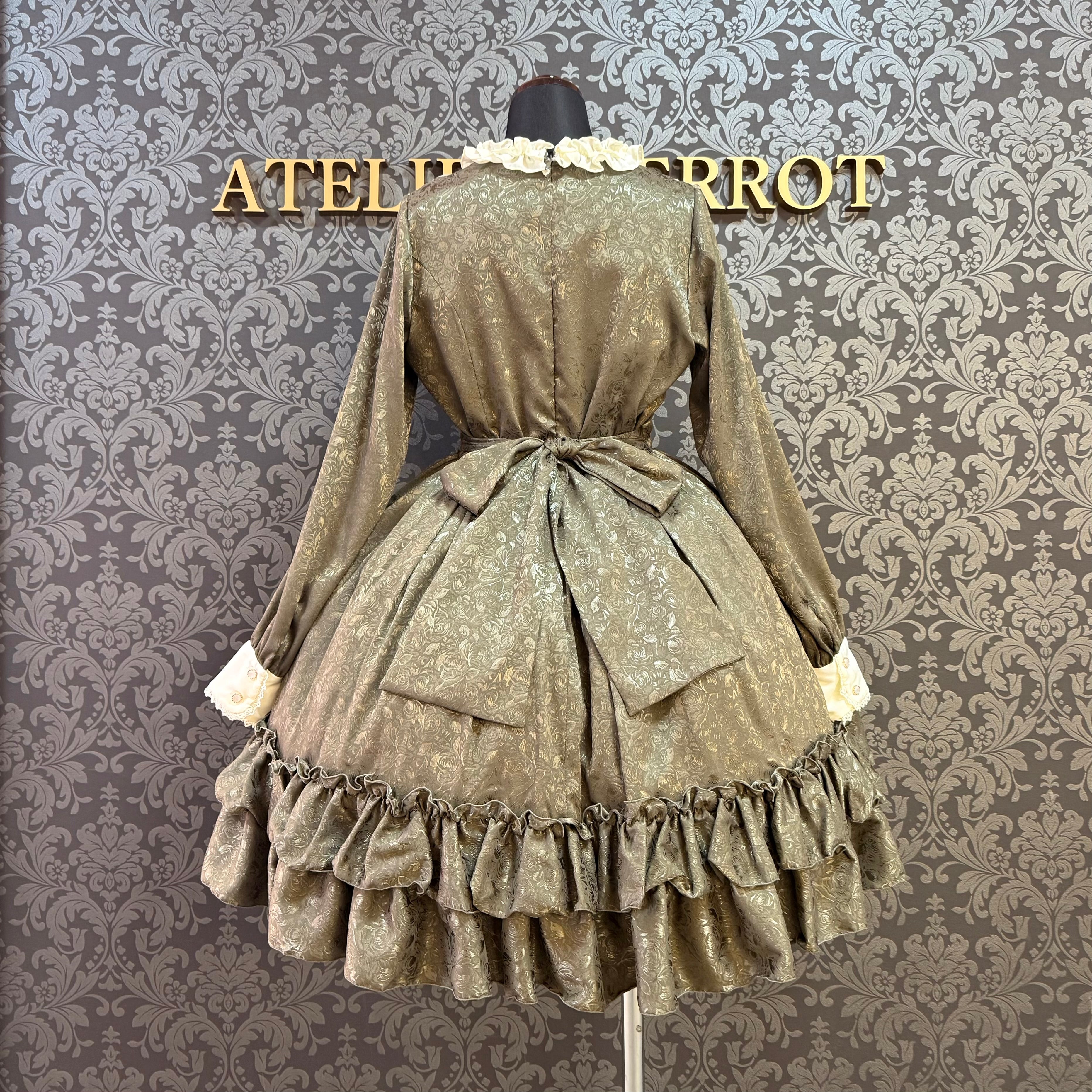 [Pina Sweet Collection] Pina Sweet Collection Rose Jacquard Robe Gris clair (nouvelle couleur) / saxophone / marine / vin / noir x blanc / noir x noir