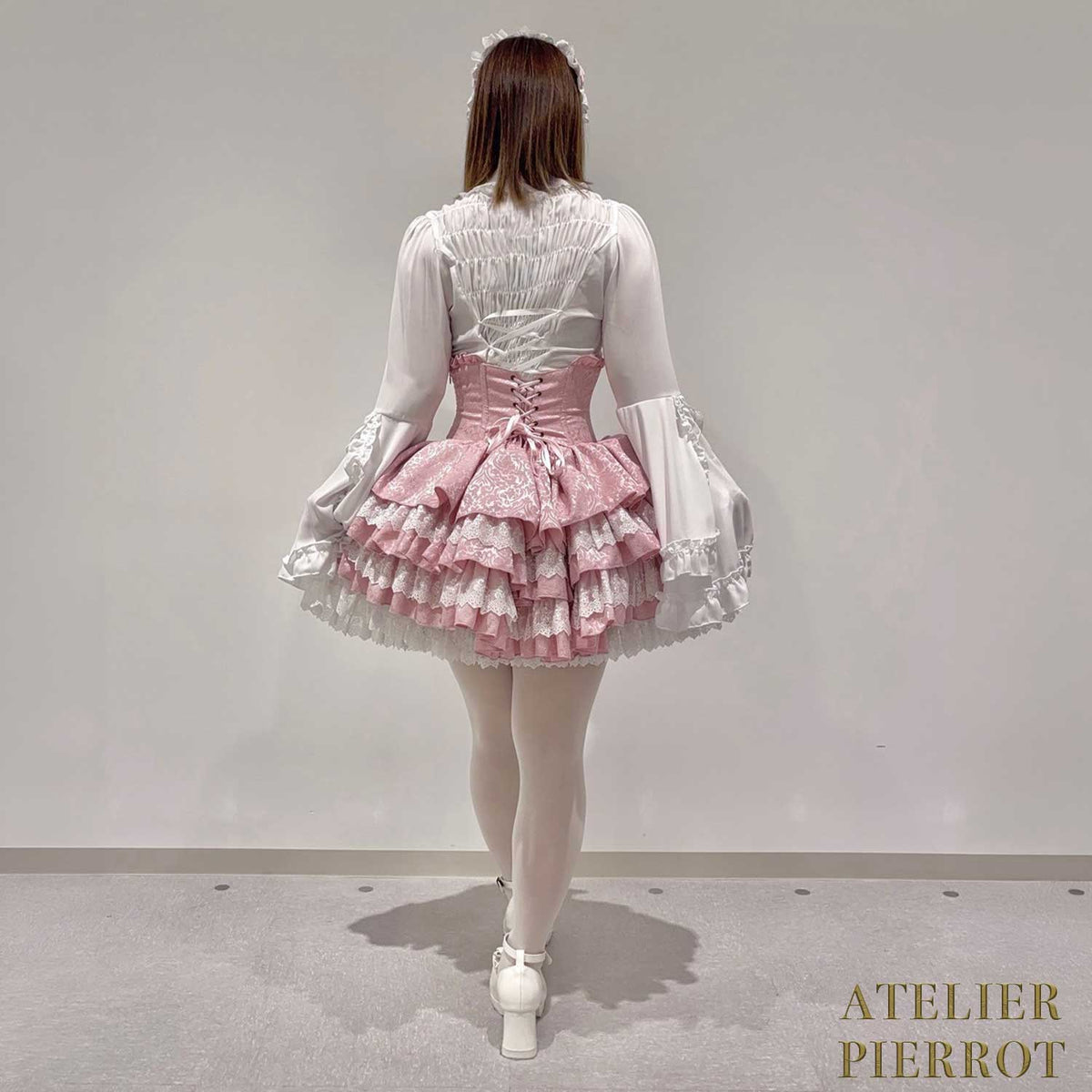 【ATELIER PIERROT】　Royal Nocturne Mini Corset Skirt　ホワイト/ピンク/ワイン/グリーン/ネイビー/ブラック