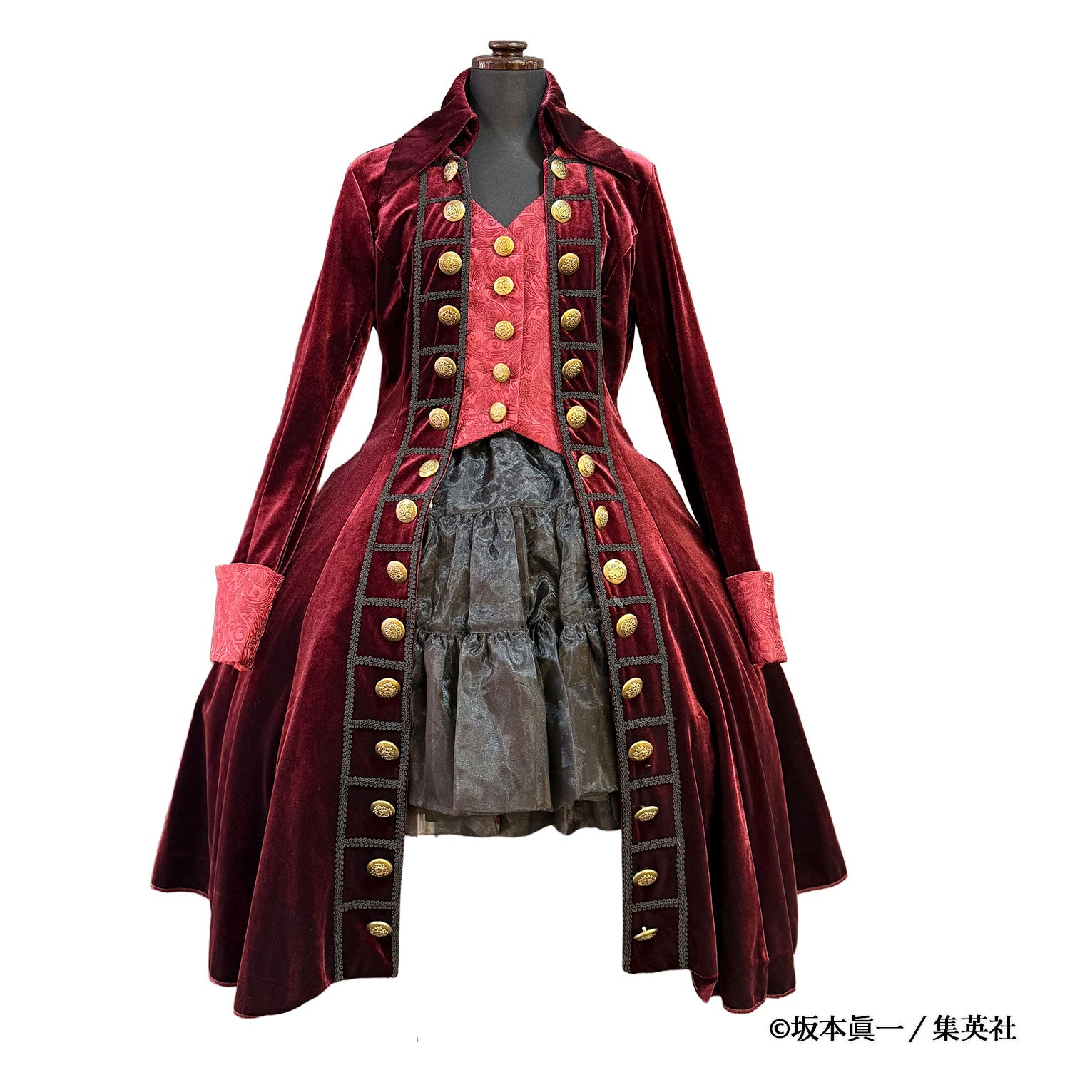 【ATELIER PIERROT】　「 イノサン 」 ロングジャケット　赤 ( 刺繍あり ) /青( 刺繍なし ) /黒 ( 刺繍なし ) 　