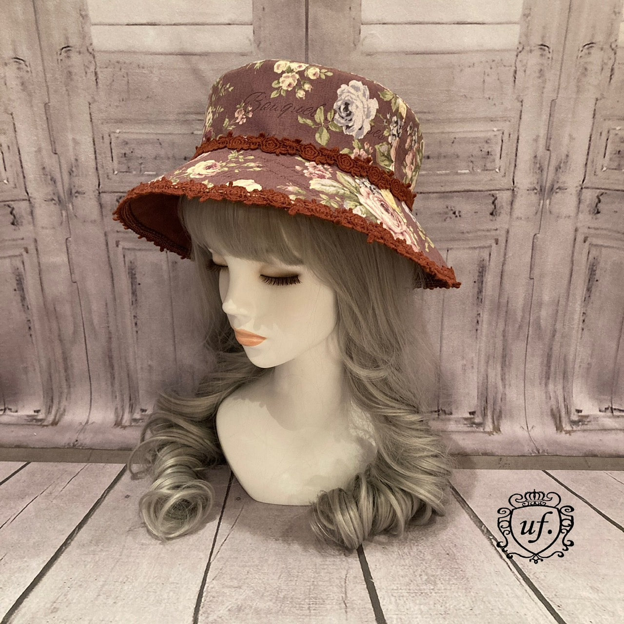 [uf] Sombrero de pescador rosa rococóBlack/Purple/Marrón★Rebajas de invierno hasta el 23 de febrero.★