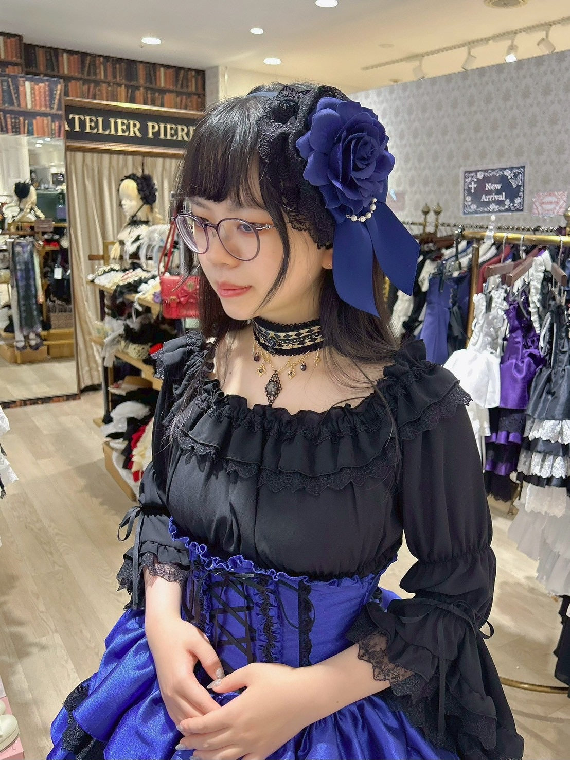 【ATELIER PIERROT] Mini-jupe corsetWhite/Bordeaux/Purple/Navy/Black×White/Black　★Période de commande jusqu'au 20 février (vendredi)★