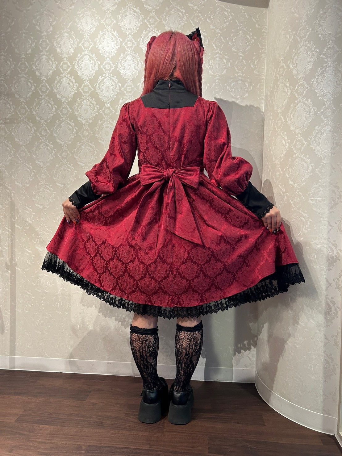 【ATELIER PIERROT] Vestido victoriano Reverie Blanco/Burdeos/Azul marino/Negro★Lanzado a principios de noviembre.★