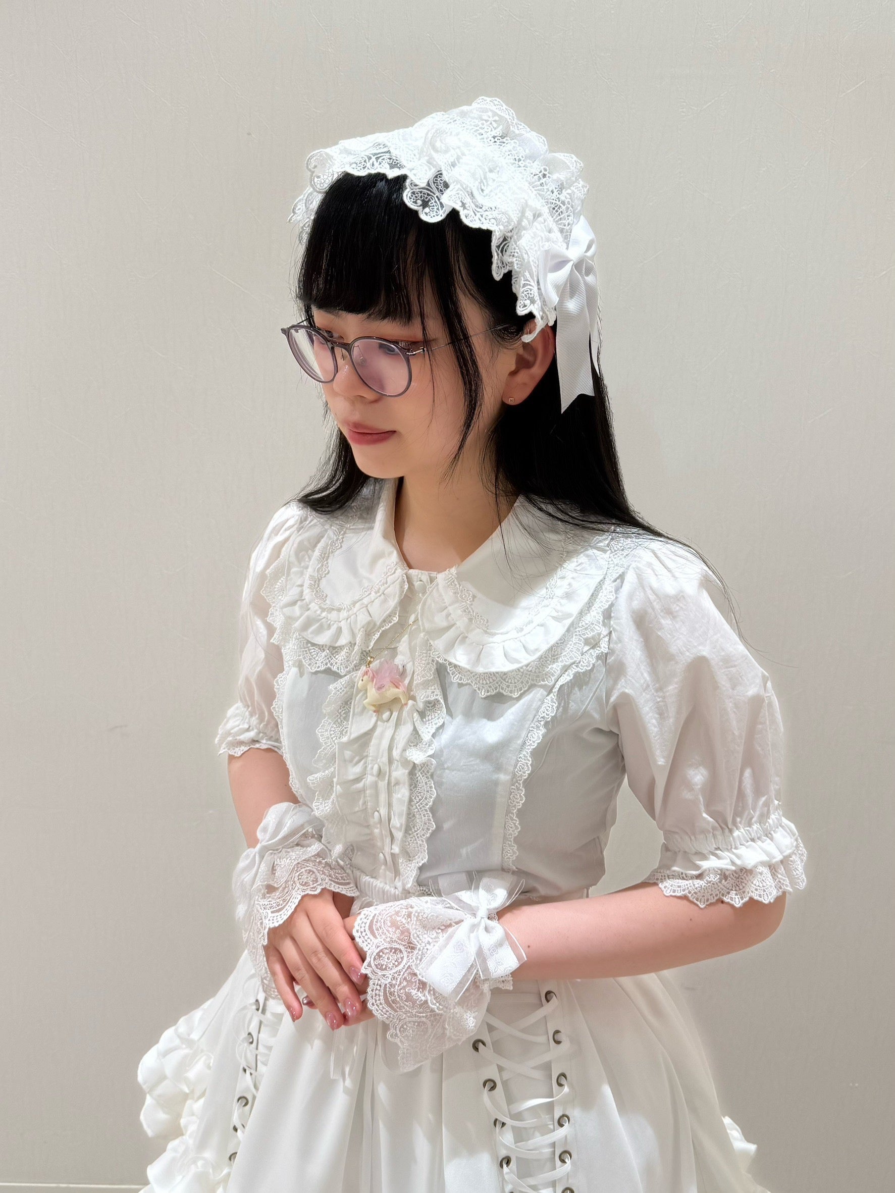 【ATELIER PIERROT] Jupe à lacets AdenophoraWhite/Nouvelle couleurBordeaux/Purple×Black/Nouvelle couleurNavy/Black×White/Black