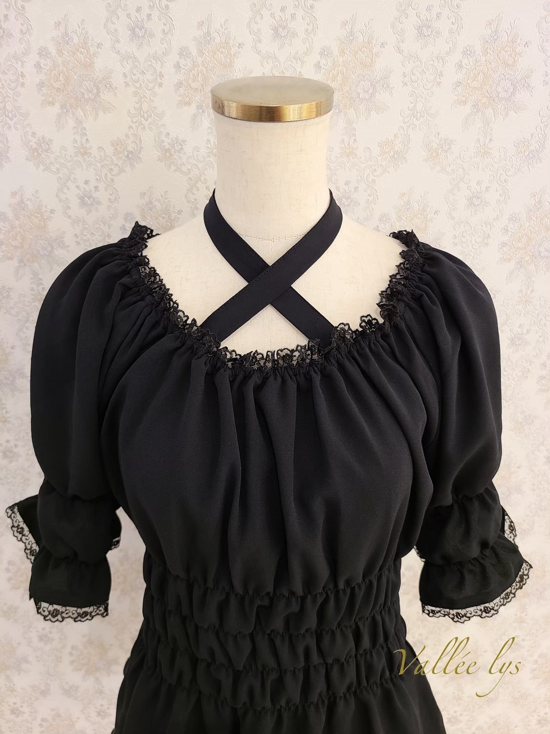 [Vallée Lys] Vallellis 5 -Minute Sleeve Shirring Blouse White