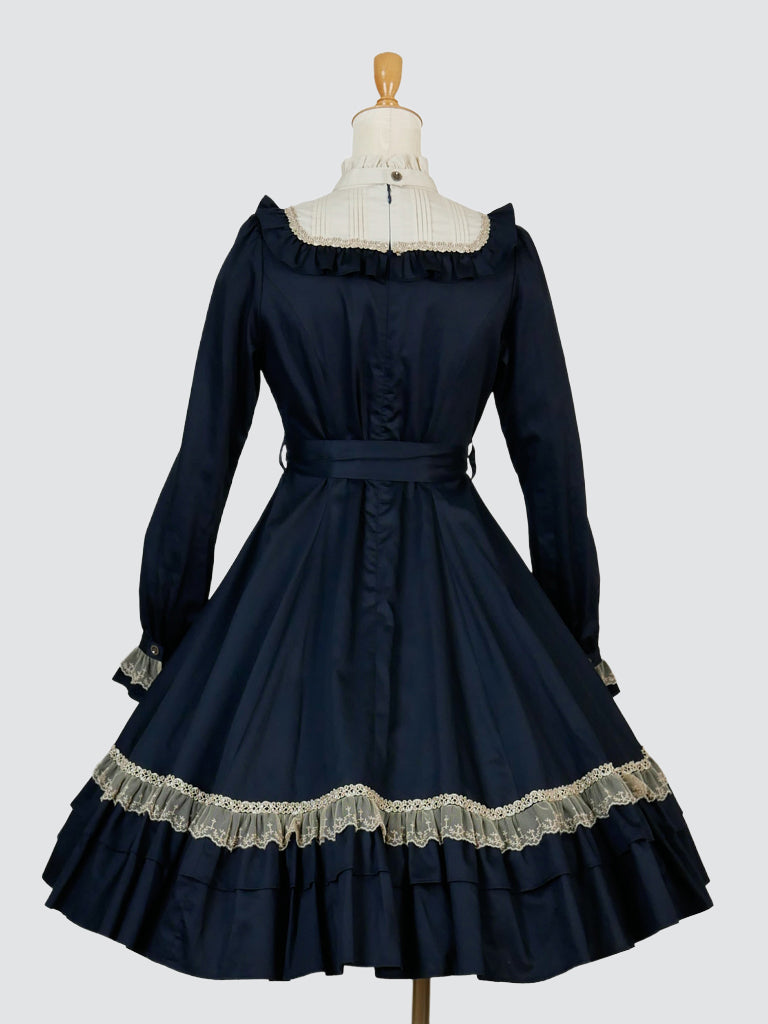 【Victorian maiden】ヴィクトリアンメイデン　クラシカルドールミディ丈（ノーマルサイズ／プラスサイズ）　ボルドー/ネイビー/ブラック  ノーマルサイズ/プラスサイズ