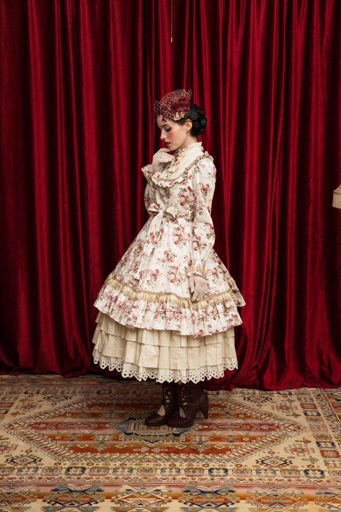 【Victorian maiden】ヴィクトリアンメイデン　★ご予約受付中★　ロココブーケクラシカルドールミディ丈（ノーマルサイズ／プラスサイズ）　イエロー/ブルー/ミルクティーローズ/モノトーン