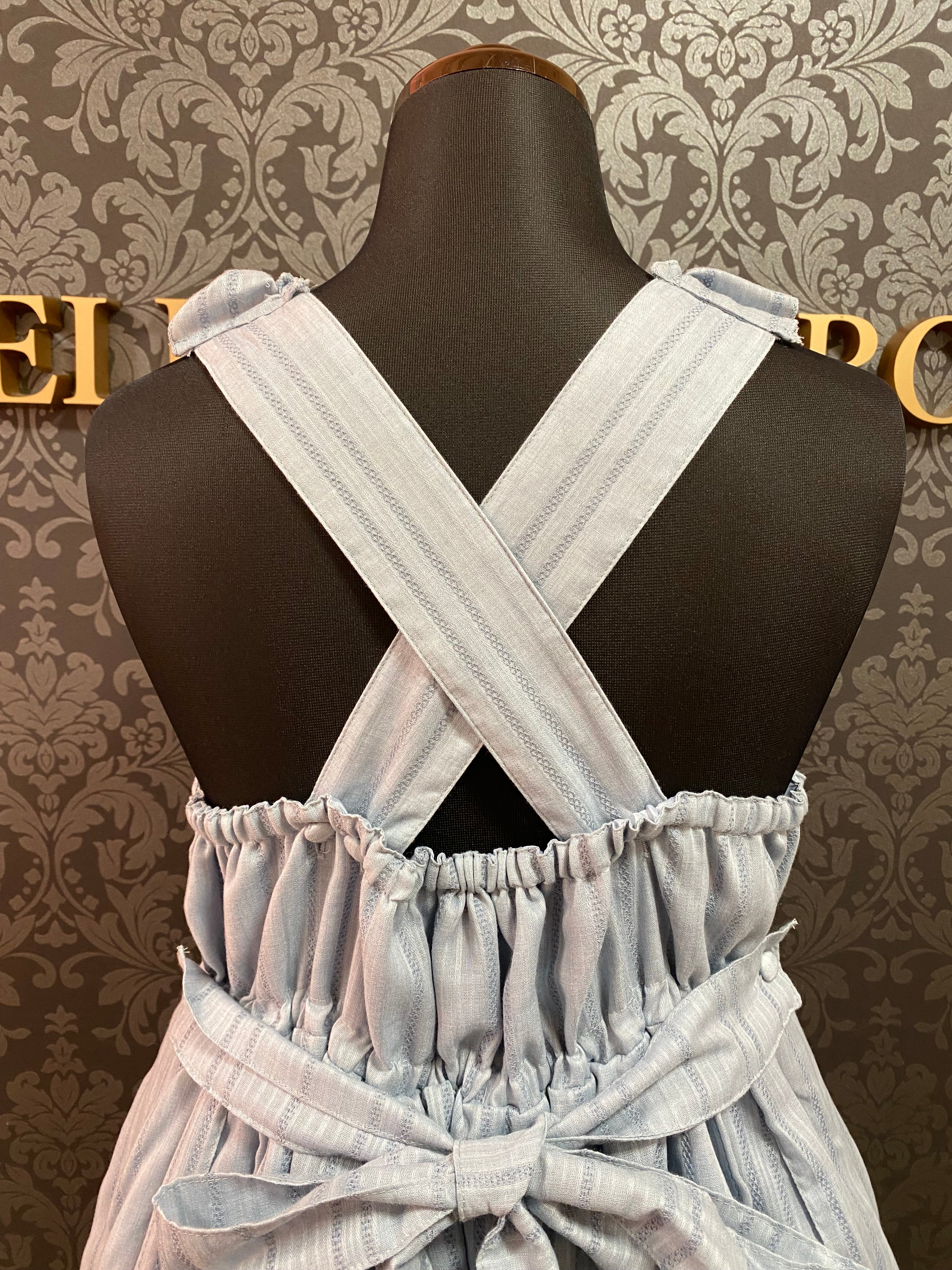 【Physical Drop】フィジカルドロップ　タックジャンパースカート　ブラック/ブルーグレー★ウィンターセール2月23日まで★