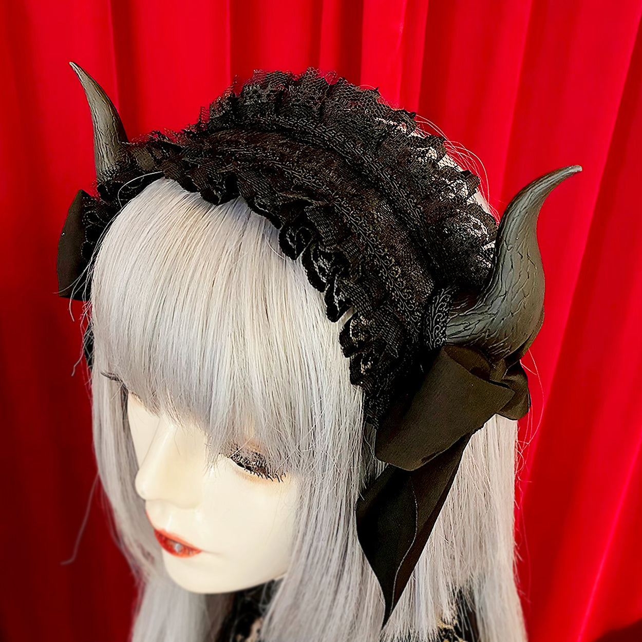 【Estrellas】エストレージャス　デビルホーンヘッドドレス　黒×黒