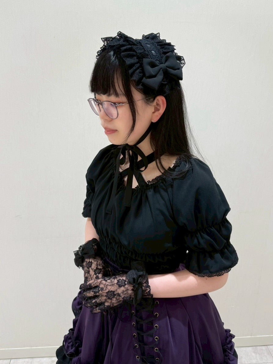 【ATELIER PIERROT] Jupe à lacets AdenophoraWhite/Nouvelle couleurBordeaux/Purple×Black/Nouvelle couleurNavy/Black×White/Black