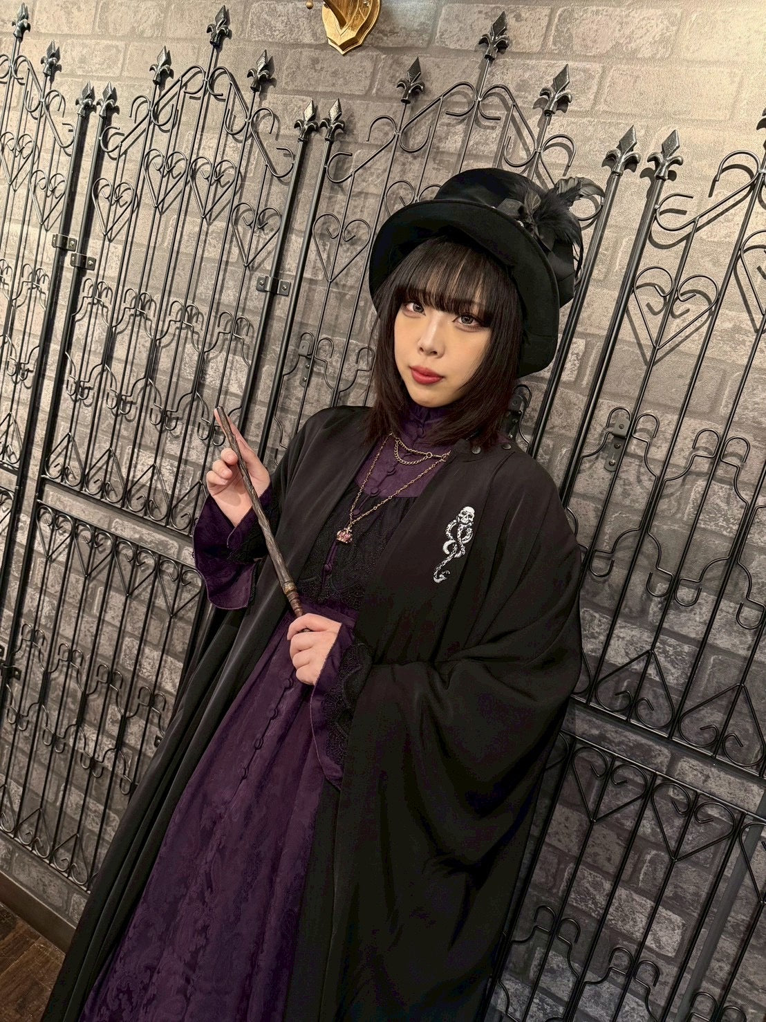 【Sheglit】シェグリット　 "Luisa"ジャガードレースドレス　パープル（アトリエピエロ限定カラー）／ブラック