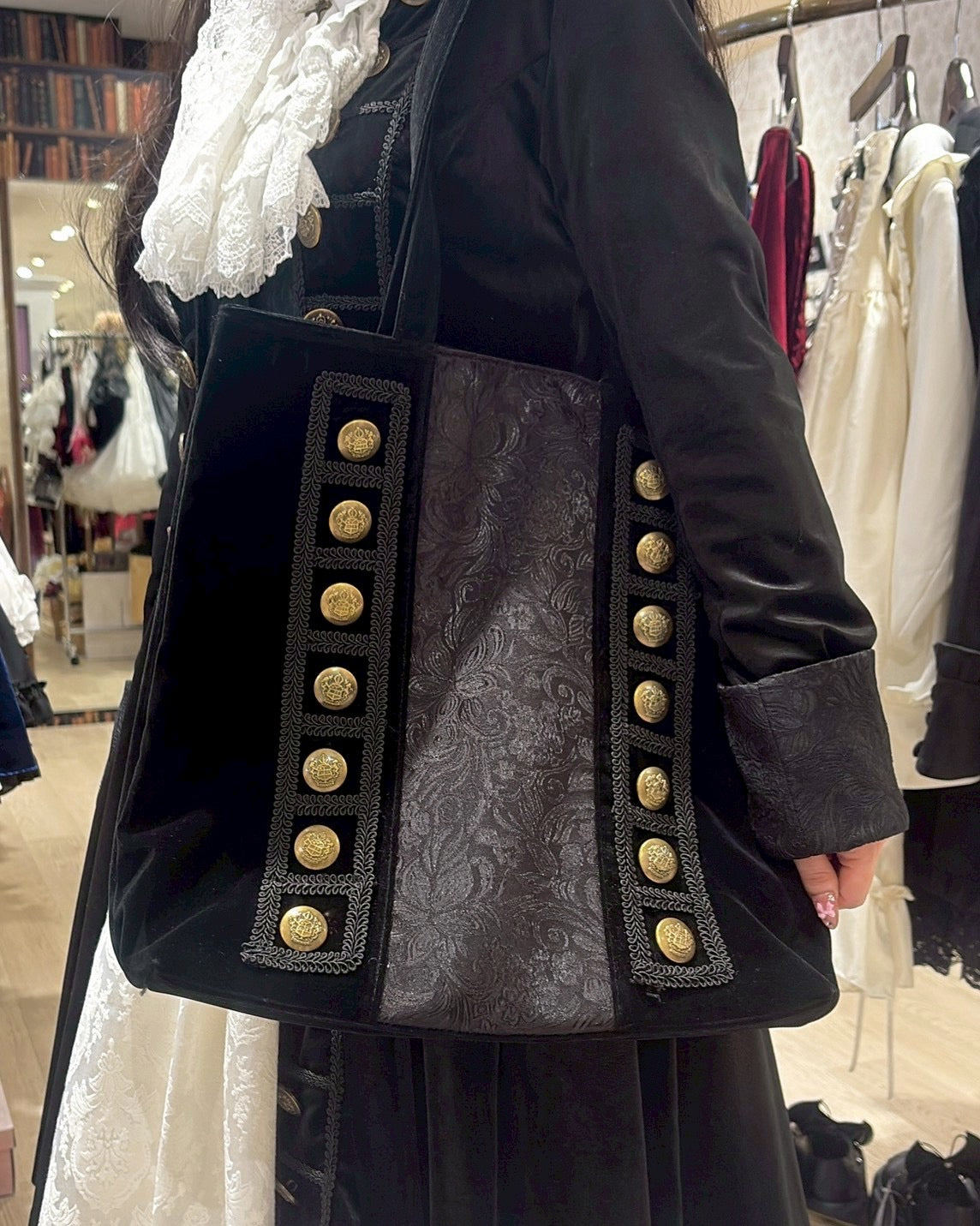 【ATELIER PIERROT】　「 イノサン 」 ロングジャケット　赤 ( 刺繍あり ) /青( 刺繍なし ) /黒 ( 刺繍なし ) 　