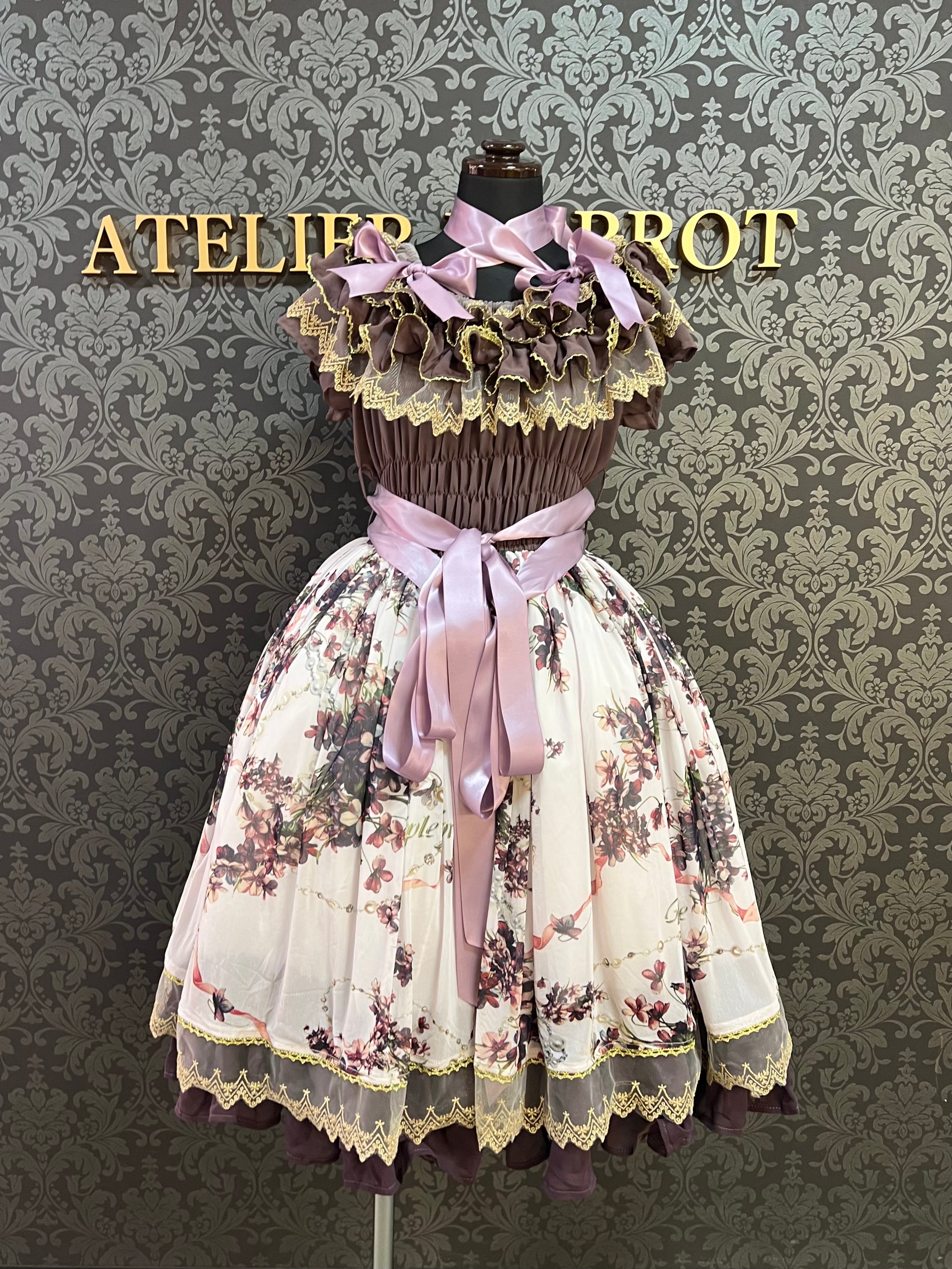 Triple fortune】トリプルフォーチュン すみれ柄ワンピース｜ATELIER