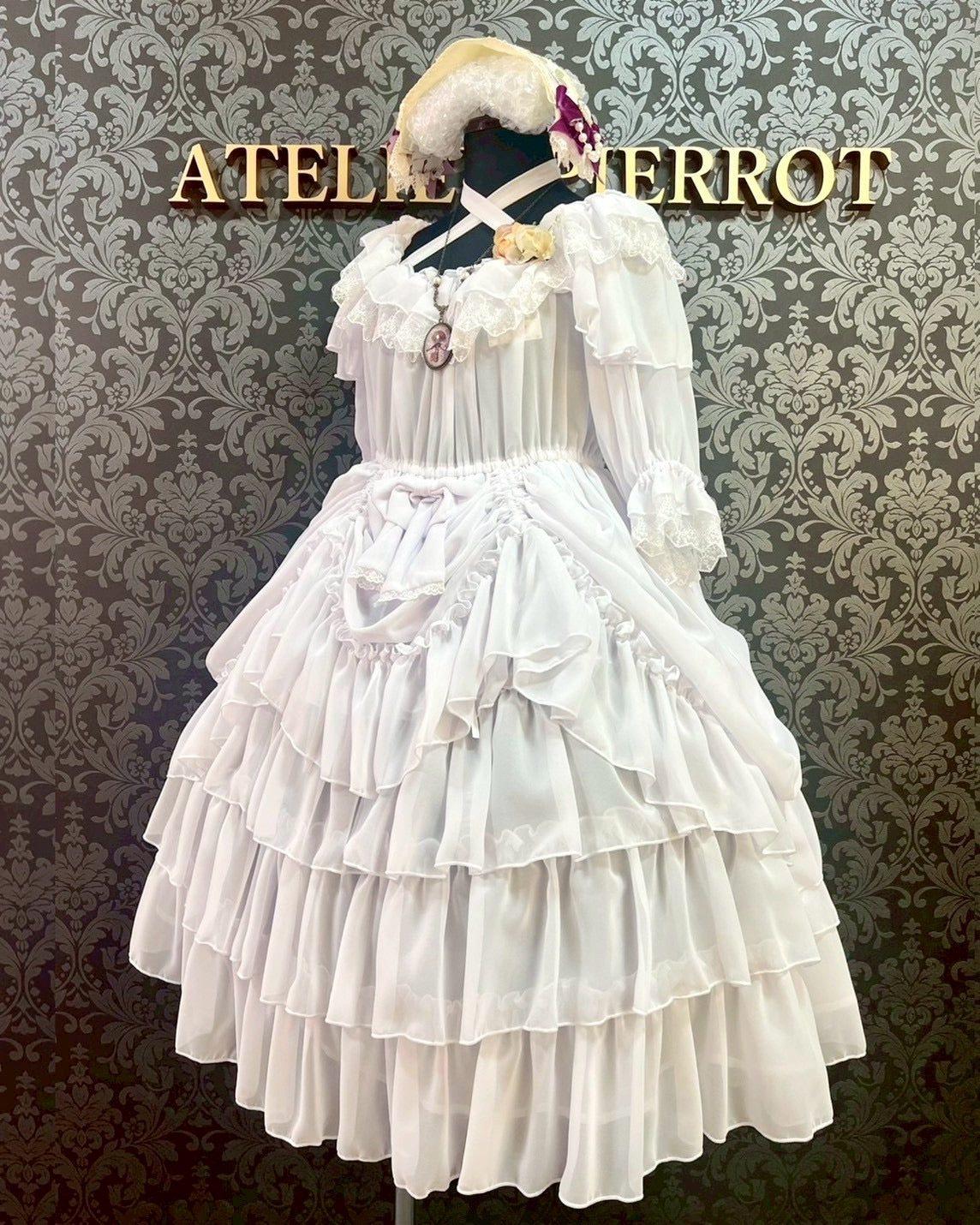 【Vallée lys】ヴァレリス　Blessed Veil Dress　ホワイト/ボルドー/パープル/ネイビー/ブラック