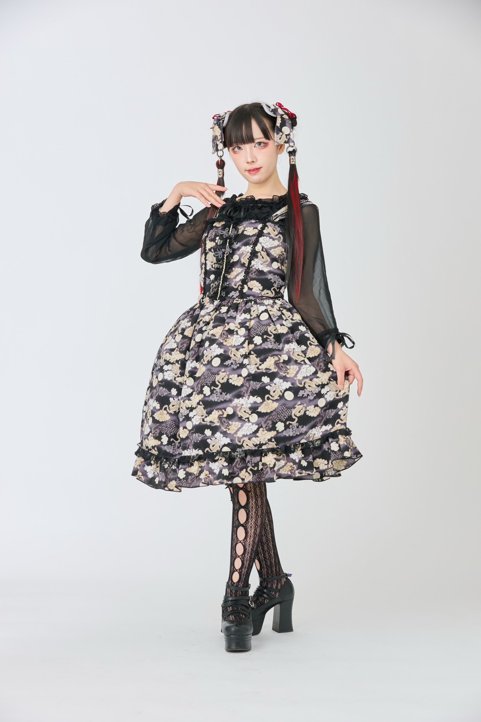 [Moonrise Theatre] Moonrise Theatre "Hiryu"Ribbon Comb Purple X 생성/Black X Red ★10 월 31 일 금요일까지 주문 기간★