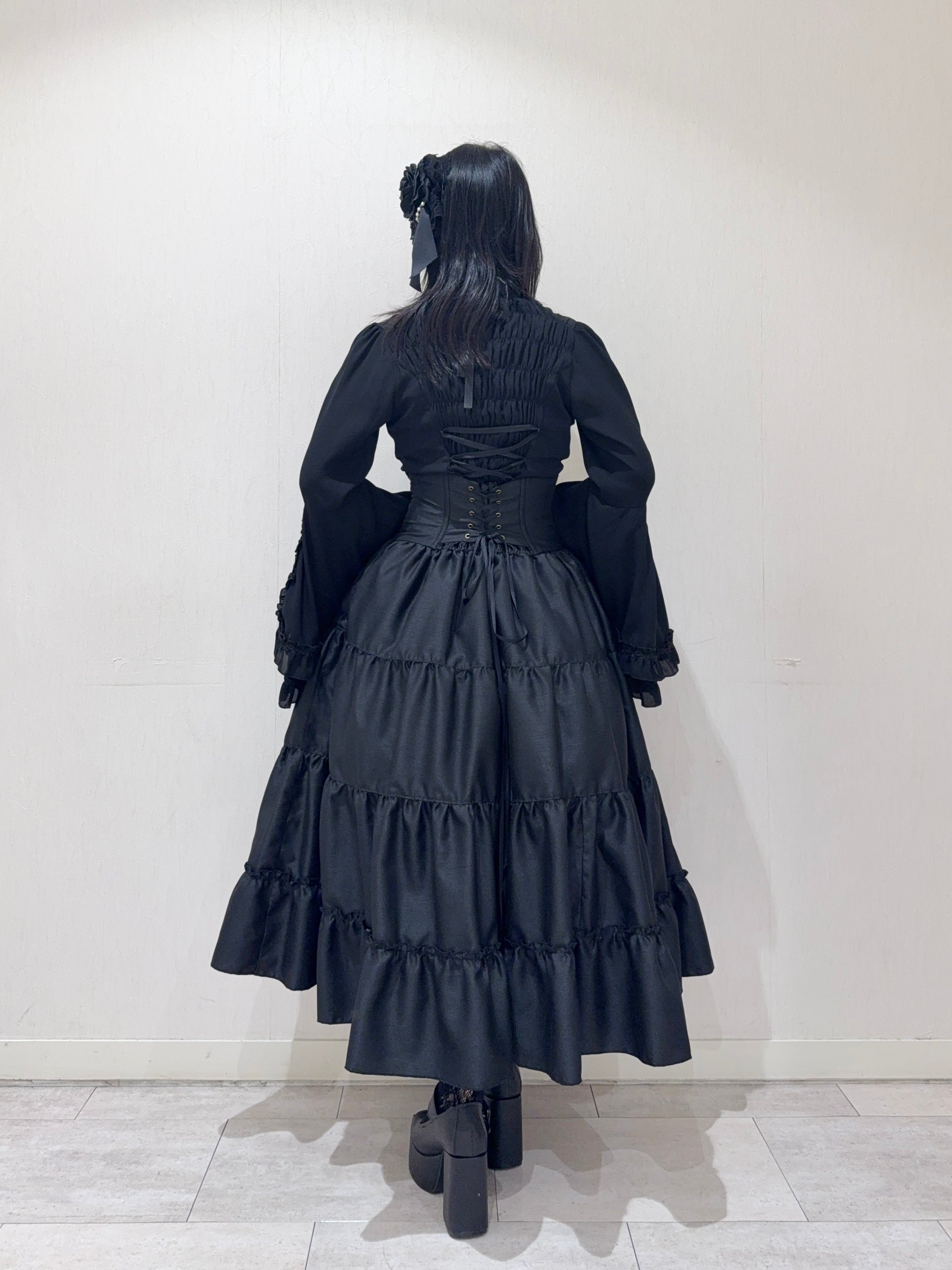[Atelier Pierrot] Long Corset Skirt Black
