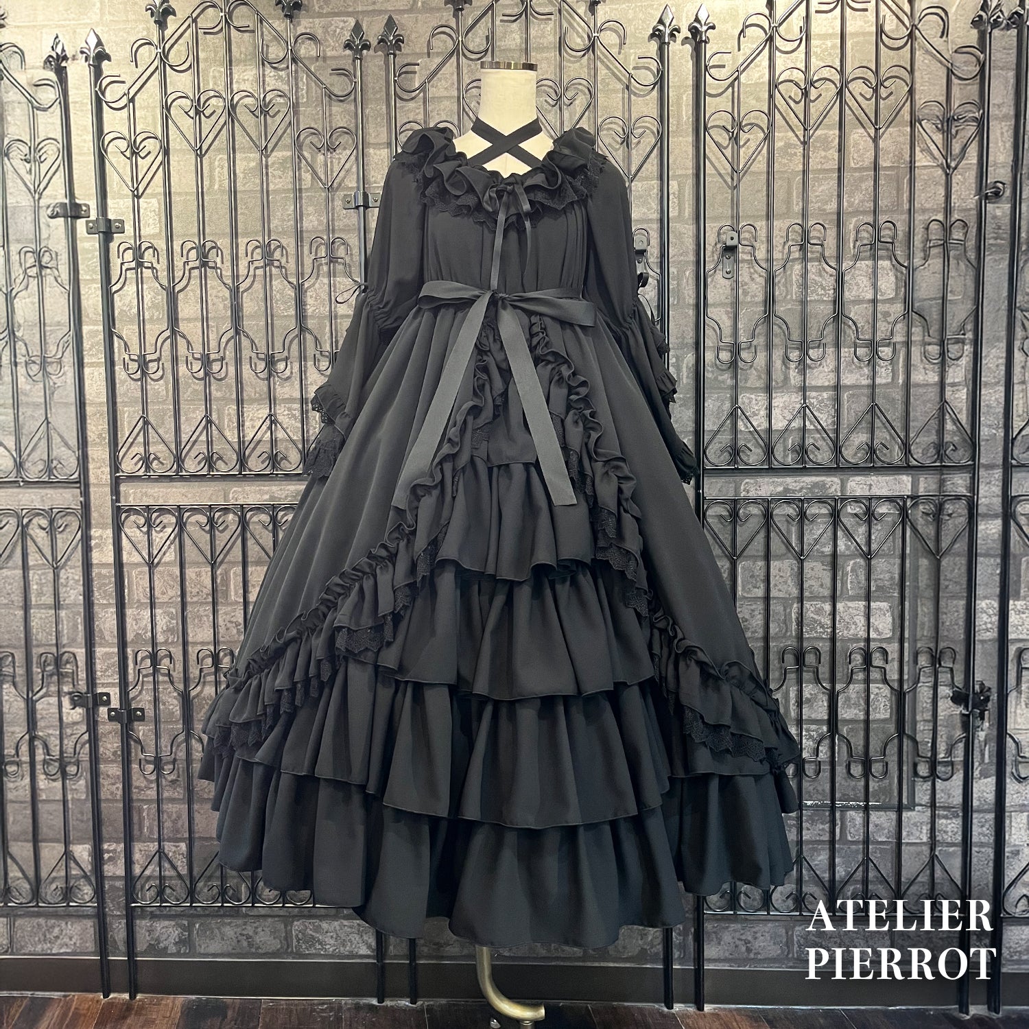 【ATELIER PIERROT】 ★Ahora aceptando reservas★Vestido Nocturno NegroWhite/Marfil/Purple/Navy/Black