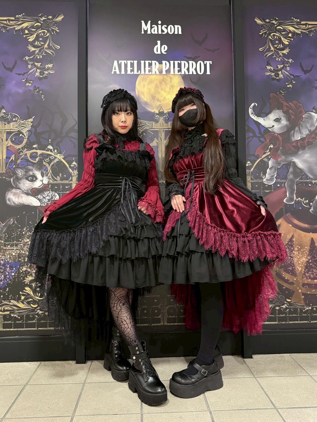 【ATELIER PIERROT】　Adenophora Jumper Skirt    ボルドー/ネイビー/ブラック【BLACK FRIDAY SALE対象】