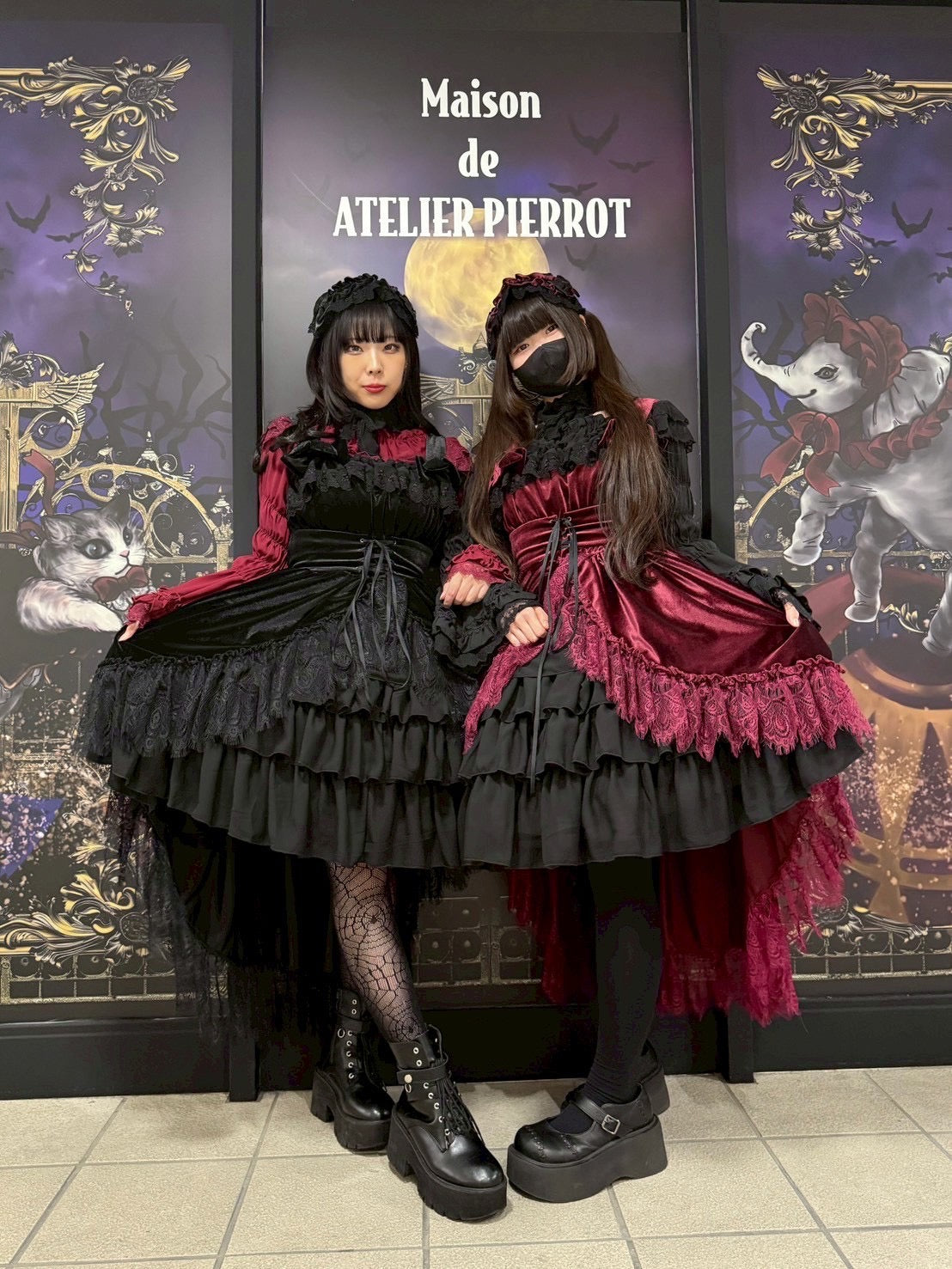 【ATELIER PIERROT】　Adenophora Jumper Skirt    ボルドー/ネイビー/ブラック【BLACK FRIDAY SALE対象】