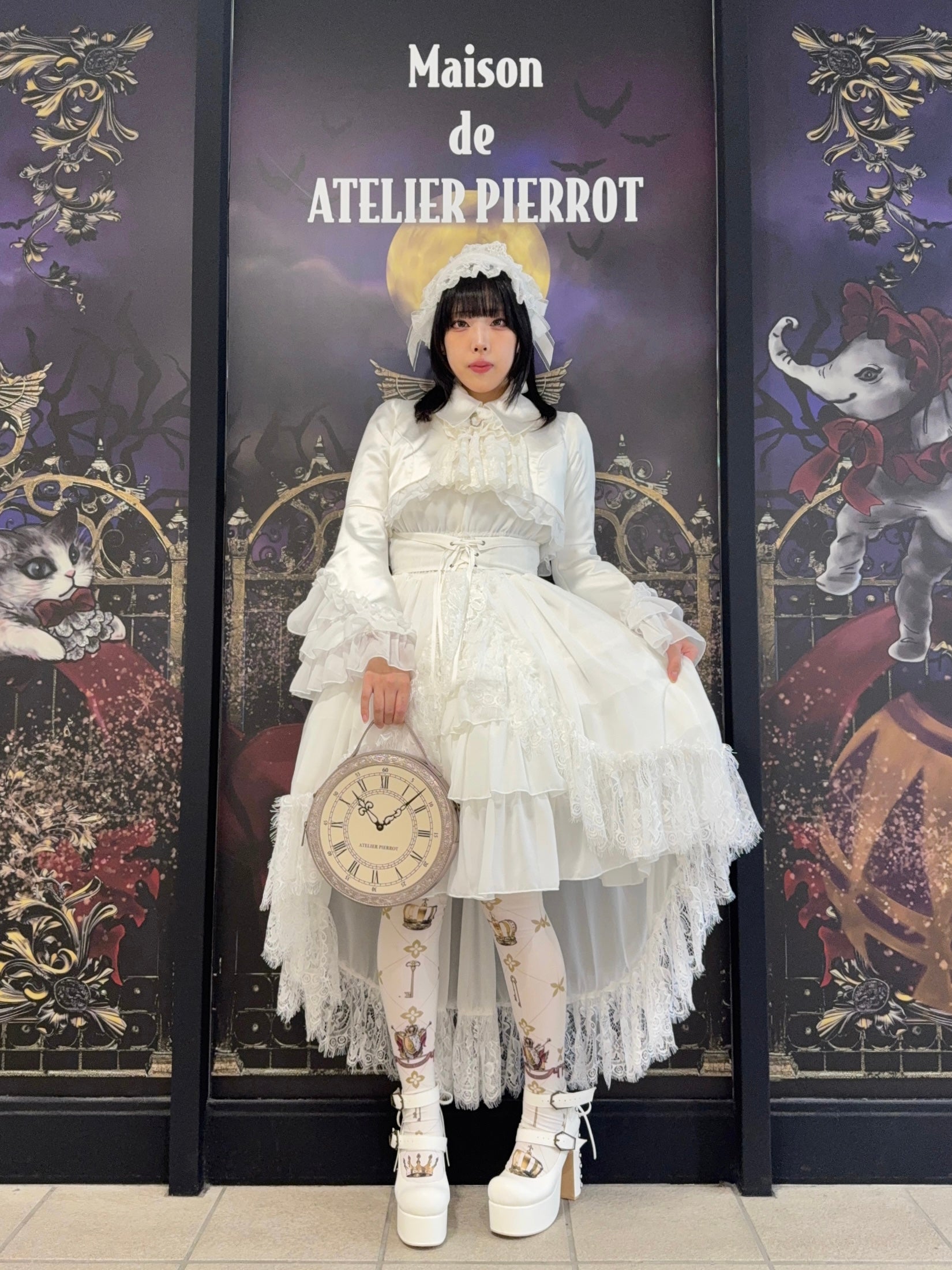 【ATELIER PIERROT】 　★ご予約受付中★ “Aeon” Clock Shoulder Bag　-Gothic Lolita Shoulder Bag- 新色シルバー/ブロンズ/ブラック