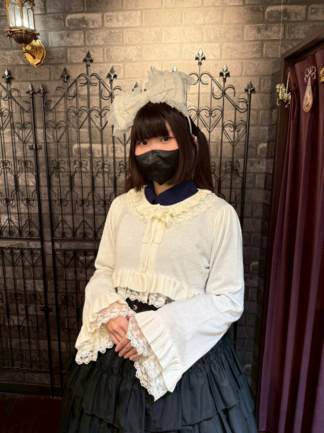 【ATELIER PIERROT] 로즈왈츠 가디건 아이보리/와인/블랙★11월 초 출시★